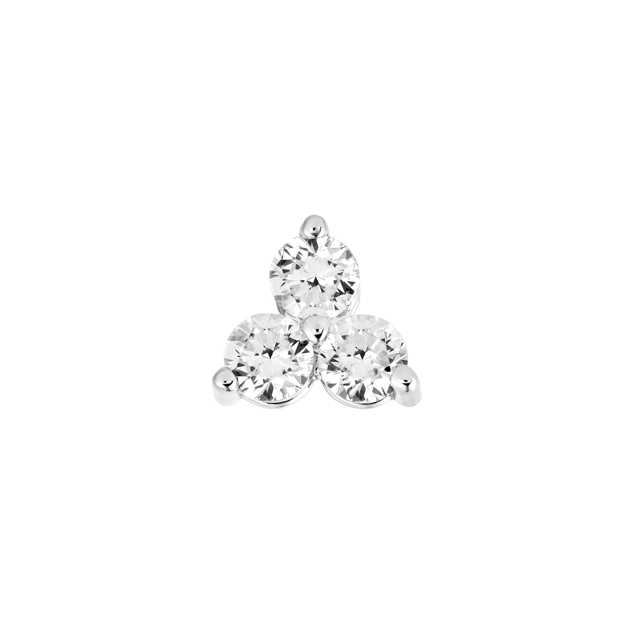 14K Gold 1.00tcw 3.50mm Diamond Trio Stud Earrings Birmingham Jewelry Earrings Birmingham Jewelry 