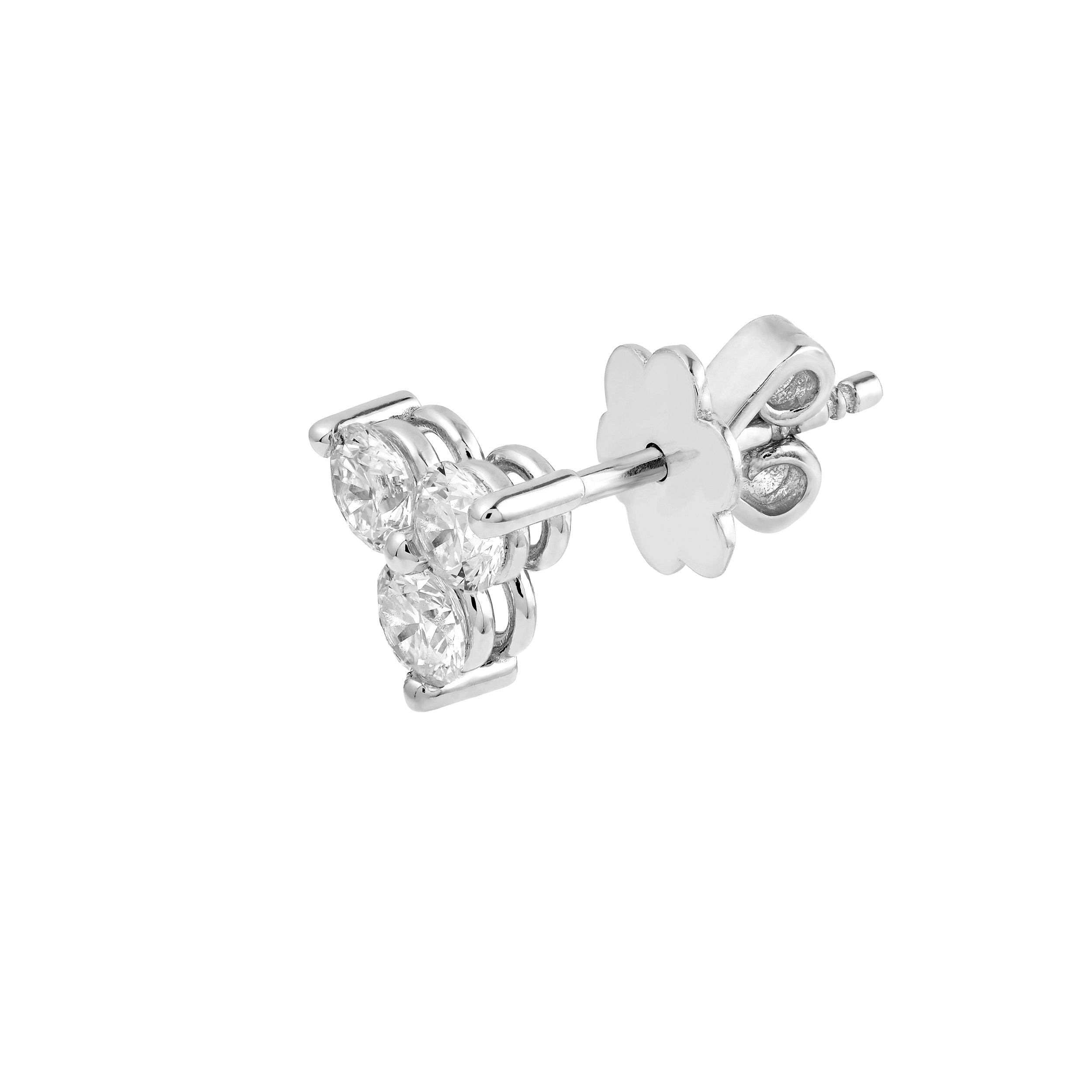 14K Gold 1.00tcw 3.50mm Diamond Trio Stud Earrings Birmingham Jewelry Earrings Birmingham Jewelry 