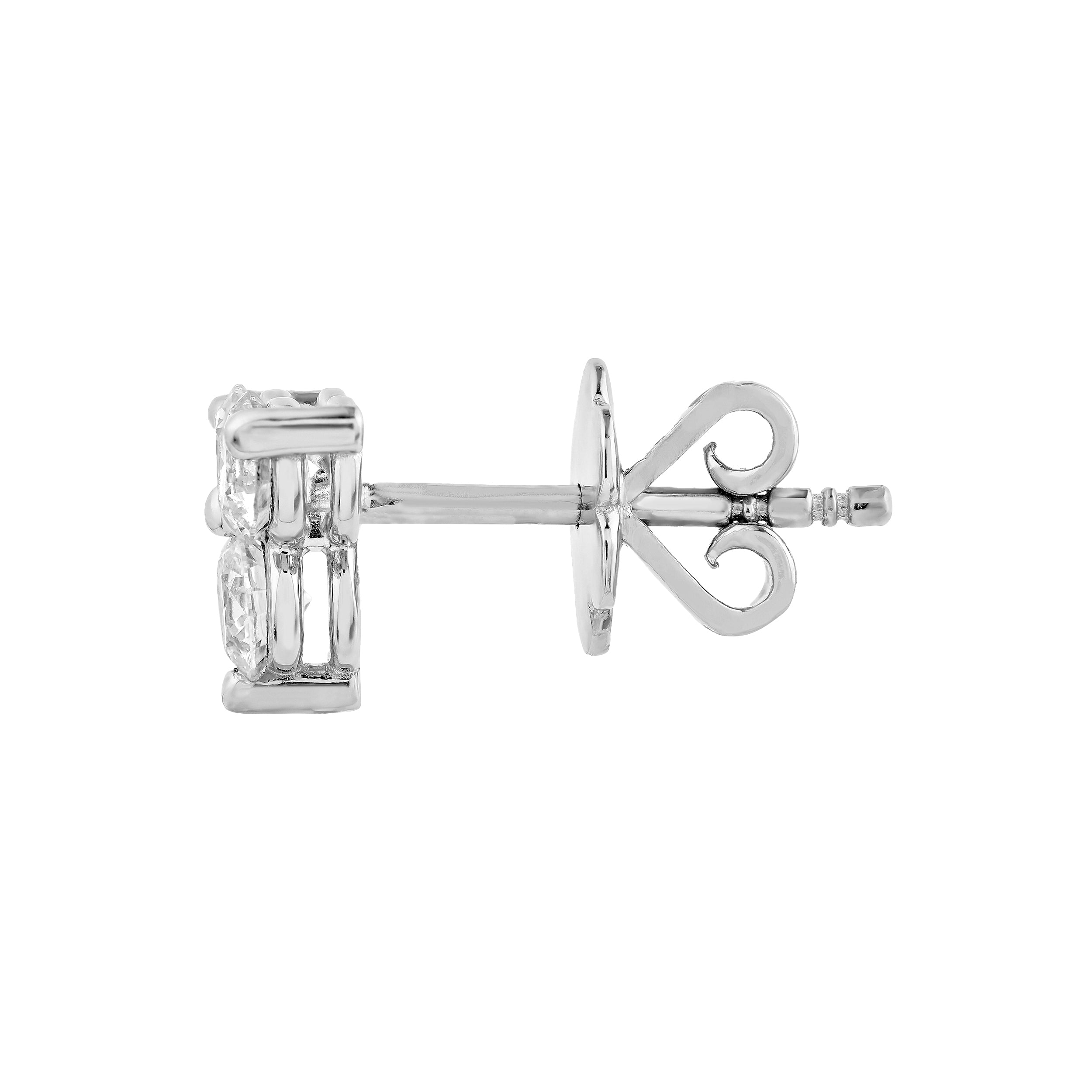 14K Gold 1.00tcw 3.50mm Diamond Trio Stud Earrings Birmingham Jewelry Earrings Birmingham Jewelry 