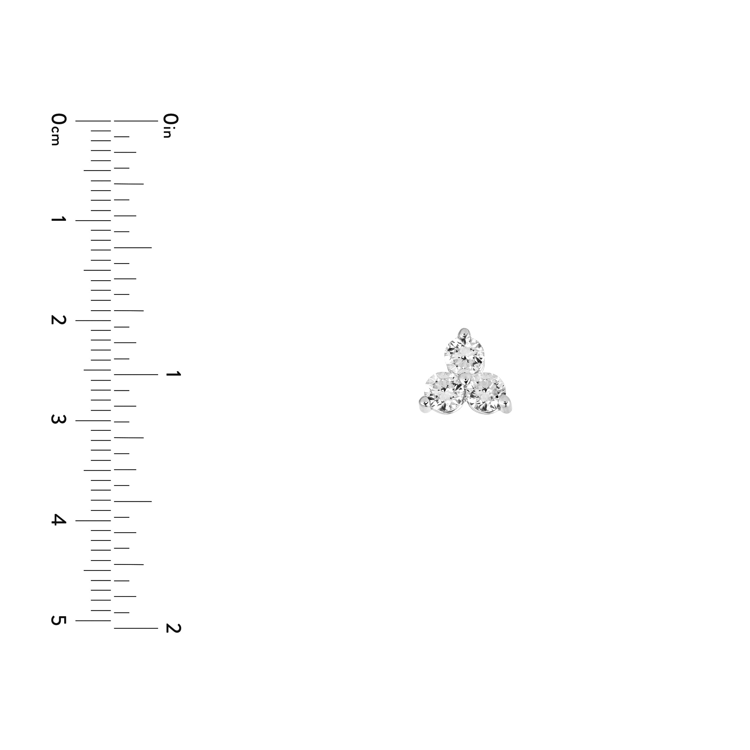 14K Gold 1.00tcw 3.50mm Diamond Trio Stud Earrings Birmingham Jewelry Earrings Birmingham Jewelry 