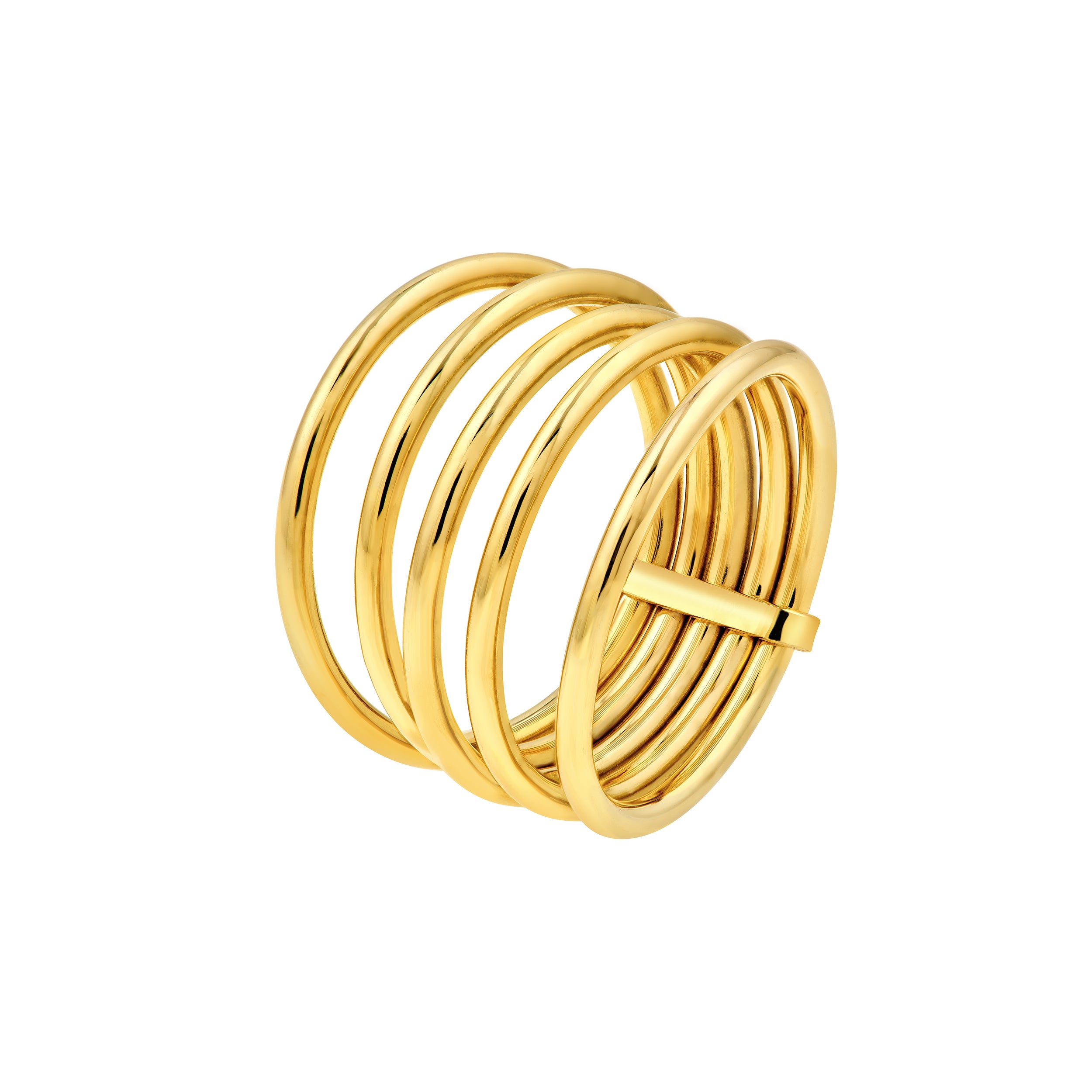 14K Yellow Gold Multi Tube Ring Birmingham Jewelry Ring Birmingham Jewelry 