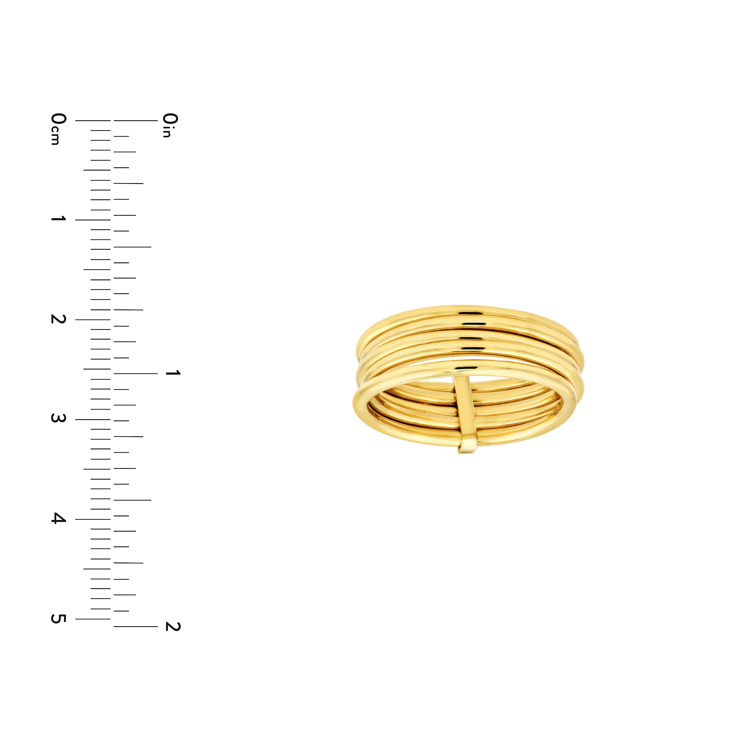 14K Yellow Gold Multi Tube Ring Birmingham Jewelry Ring Birmingham Jewelry 