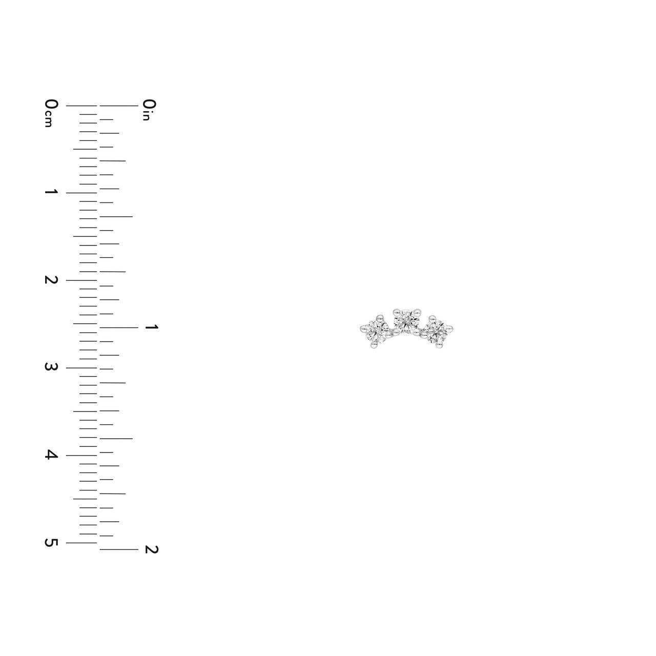 14K Gold Diamond Trio Stud Earrings