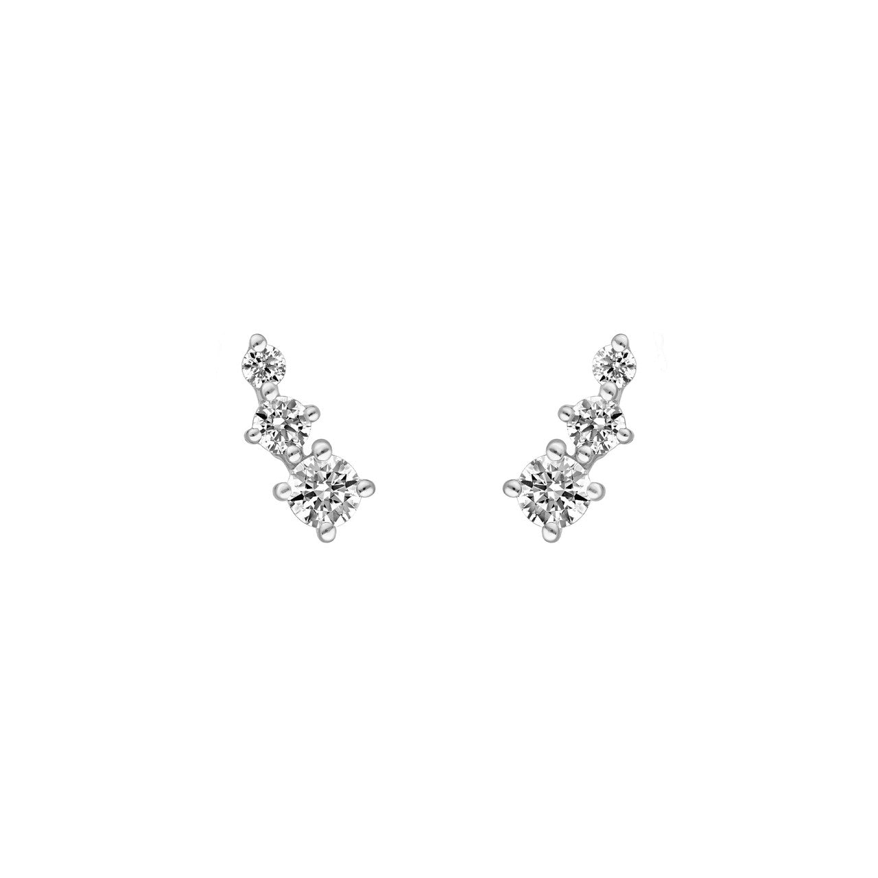 14K Gold Diamond Graduated Earrings Birmingham Jewelry Earrings Birmingham Jewelry 