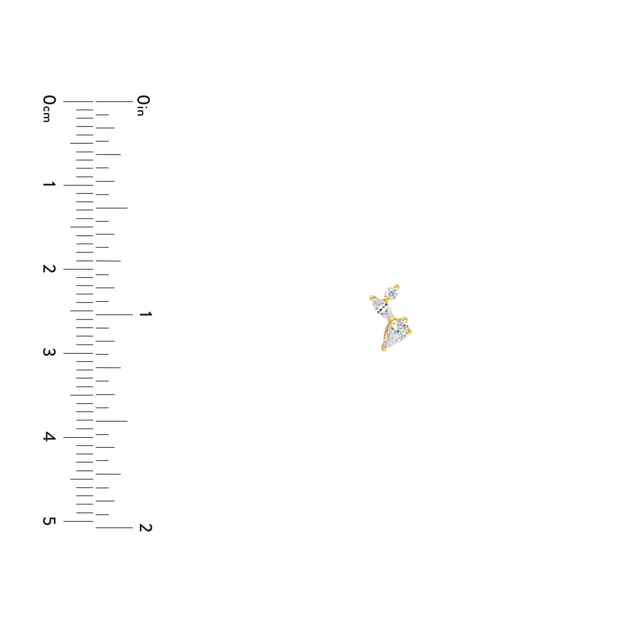 14K Gold Pear Marquise & Round Diamond Cluster Stud Earrings Birmingham Jewelry Earrings Birmingham Jewelry 