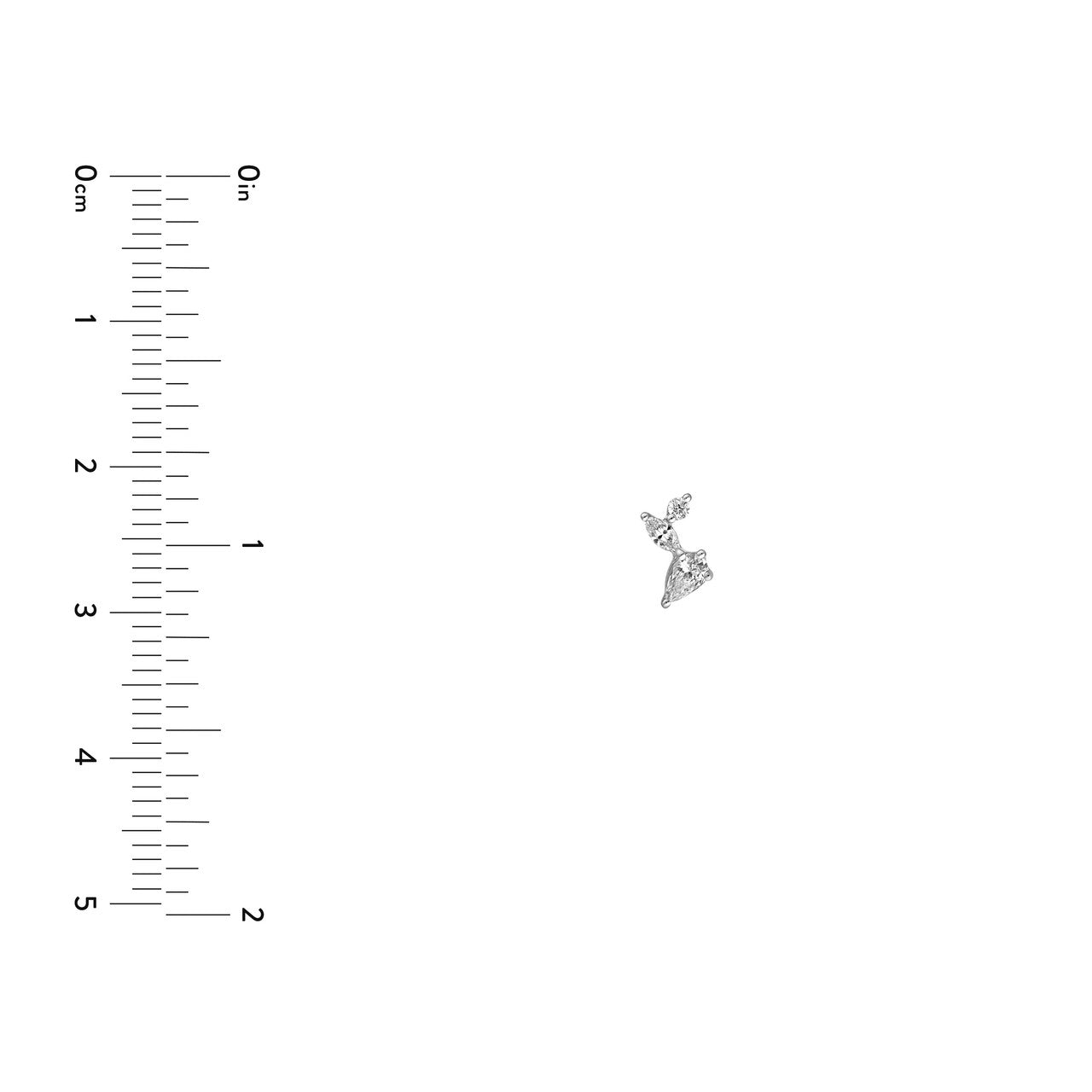 14K Gold Pear Marquise & Round Diamond Cluster Stud Earrings Birmingham Jewelry Earrings Birmingham Jewelry 