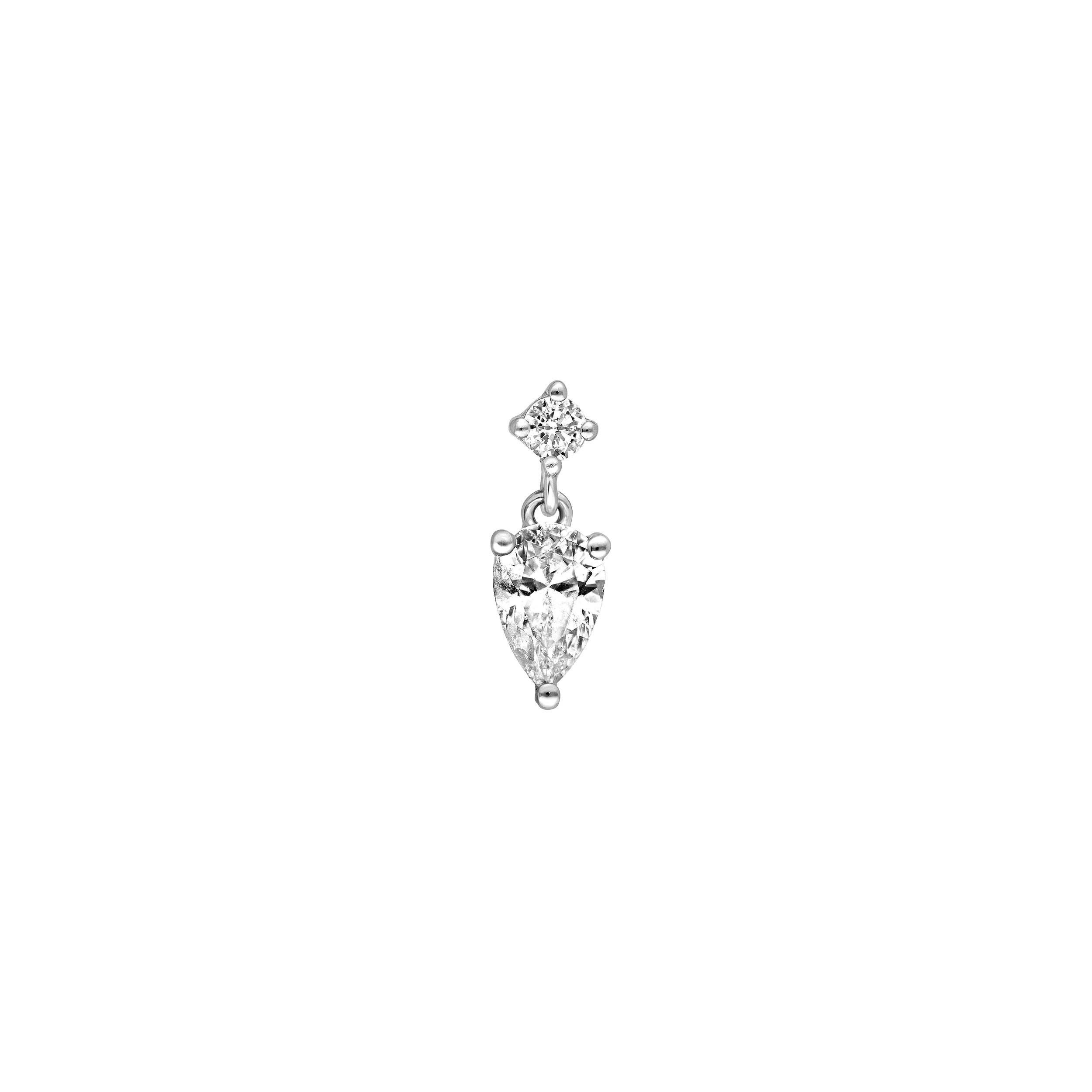 14K Gold 1.00tcw Pear & Round Diamond Stud Earrings Birmingham Jewelry Earrings Birmingham Jewelry 