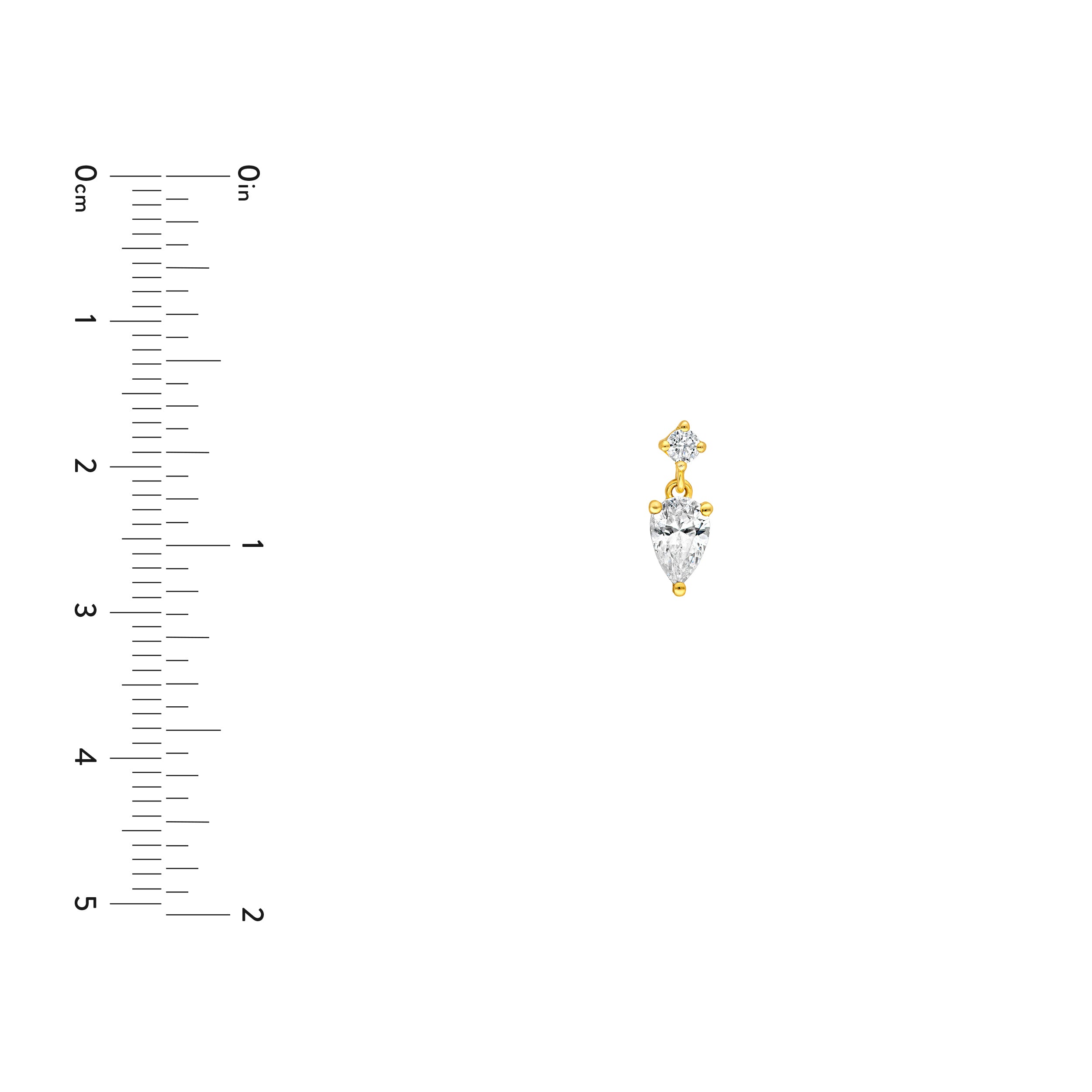 14K Gold 1.00tcw Pear & Round Diamond Stud Earrings Birmingham Jewelry Earrings Birmingham Jewelry 