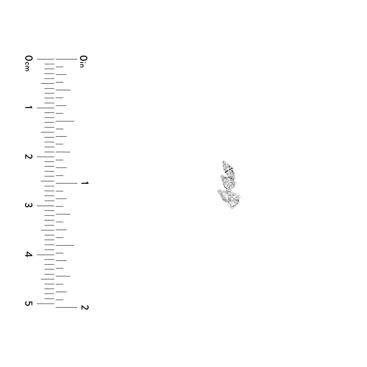 14K Gold Pear Marquise and Round Diamond Stud Earrings Birmingham Jewelry Earrings Birmingham Jewelry 