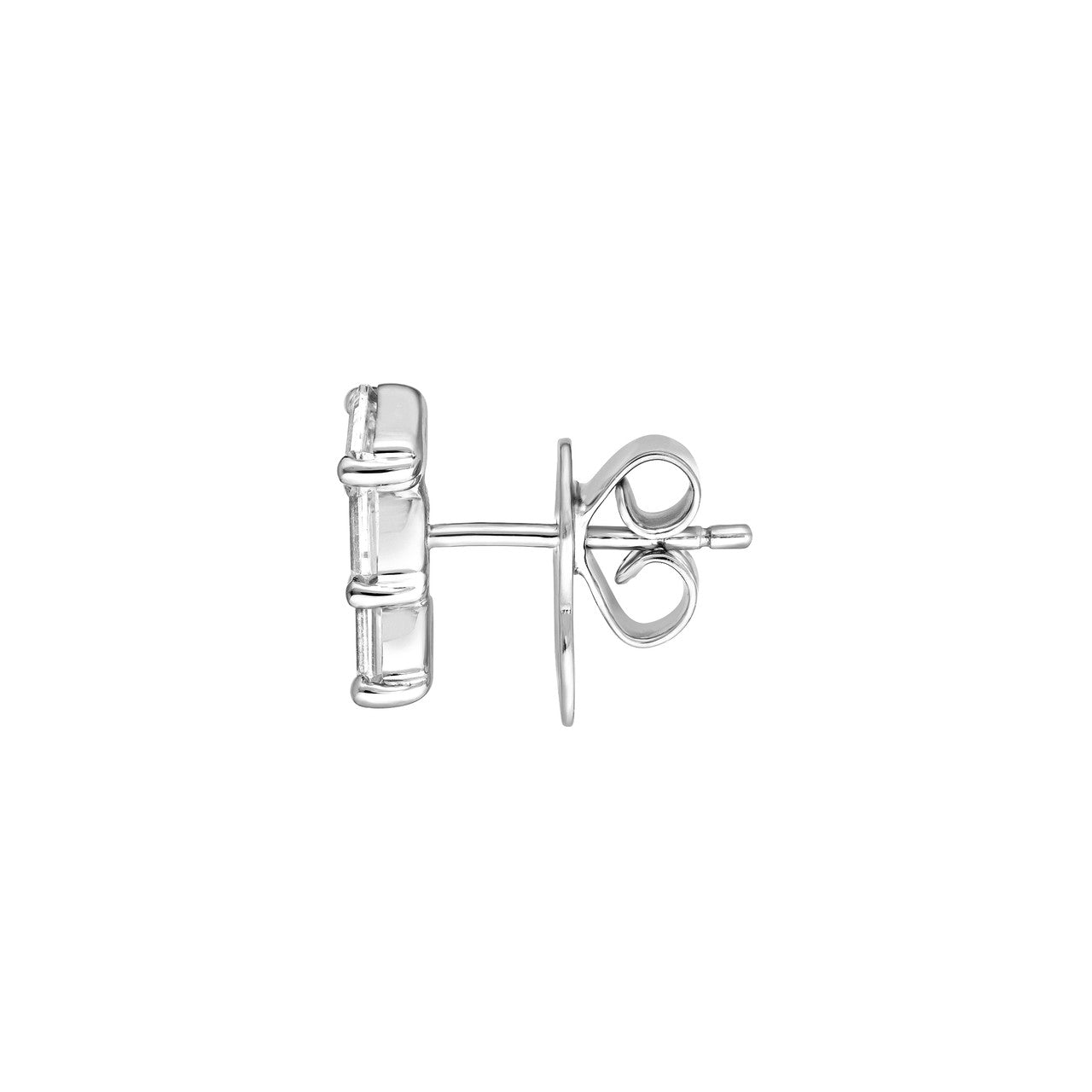 14K Gold Diamond Helix Earrings