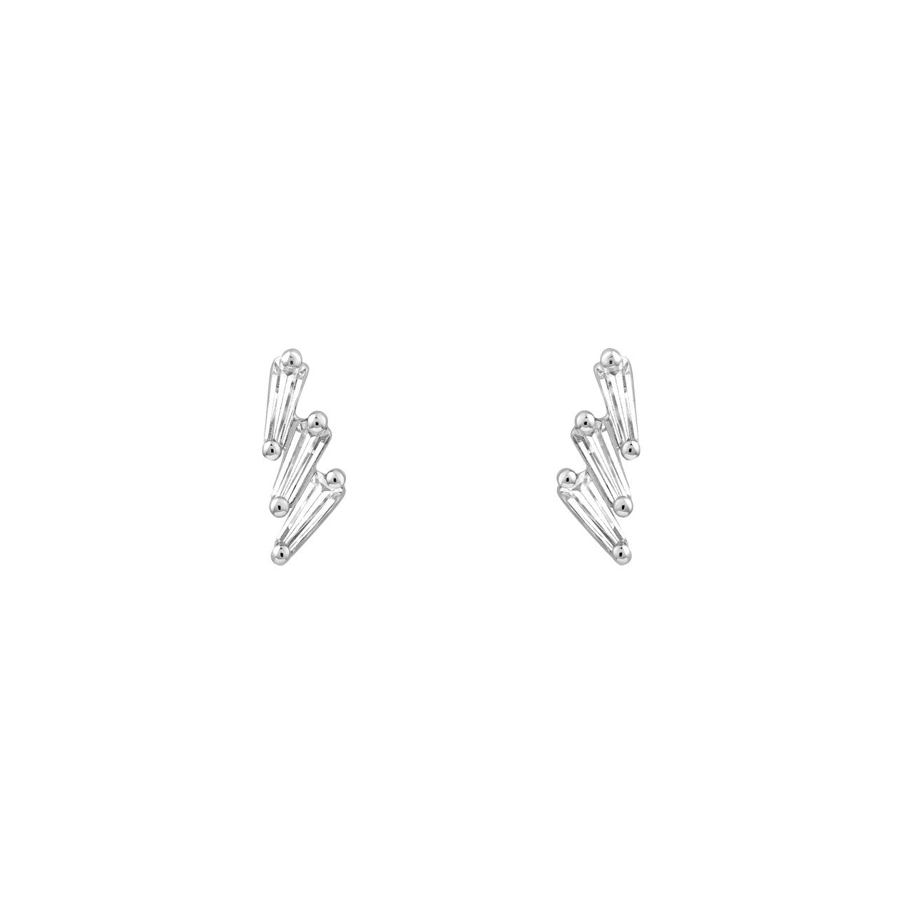 14K Gold Diamond Stacked Earrings