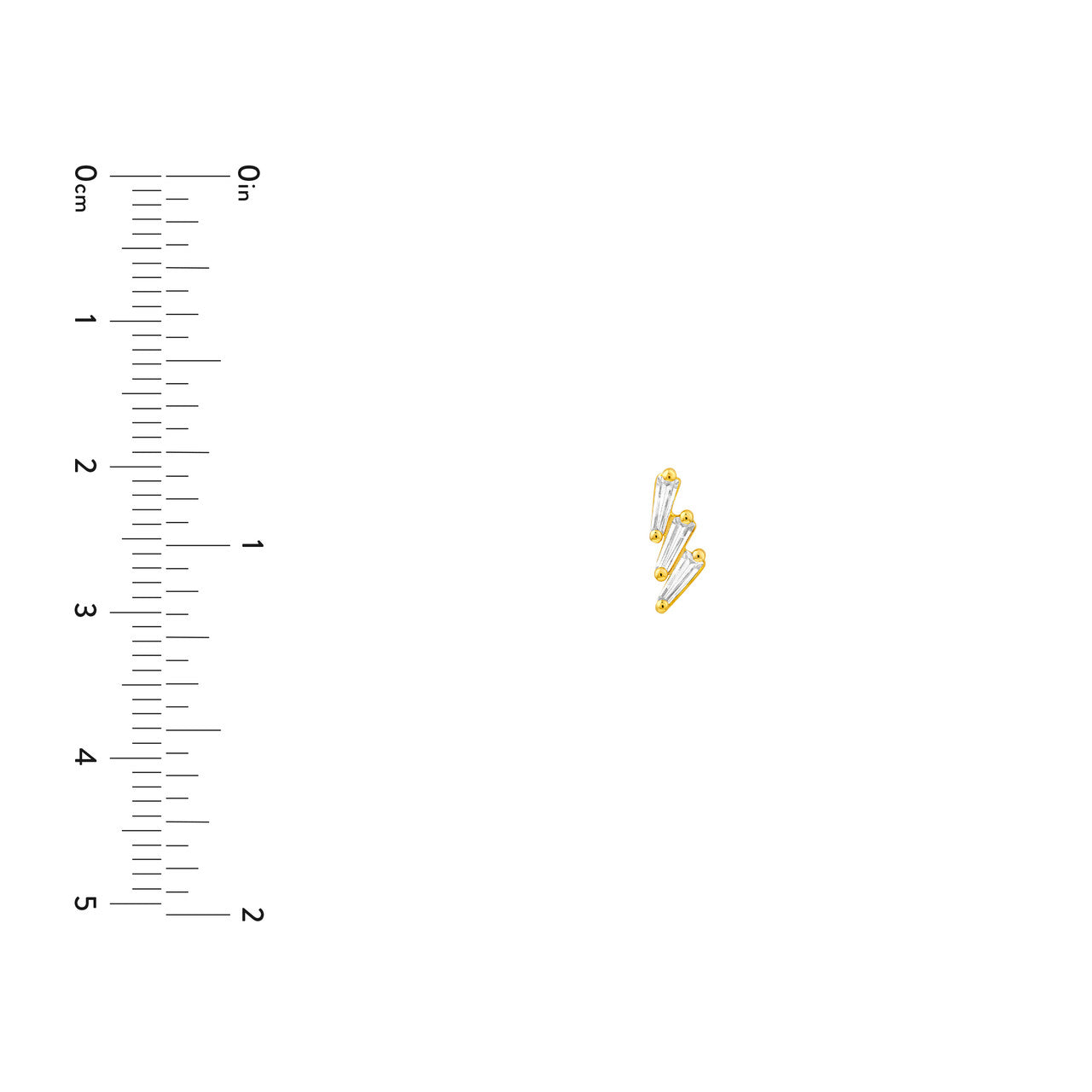 14K Gold Diamond Stacked Earrings