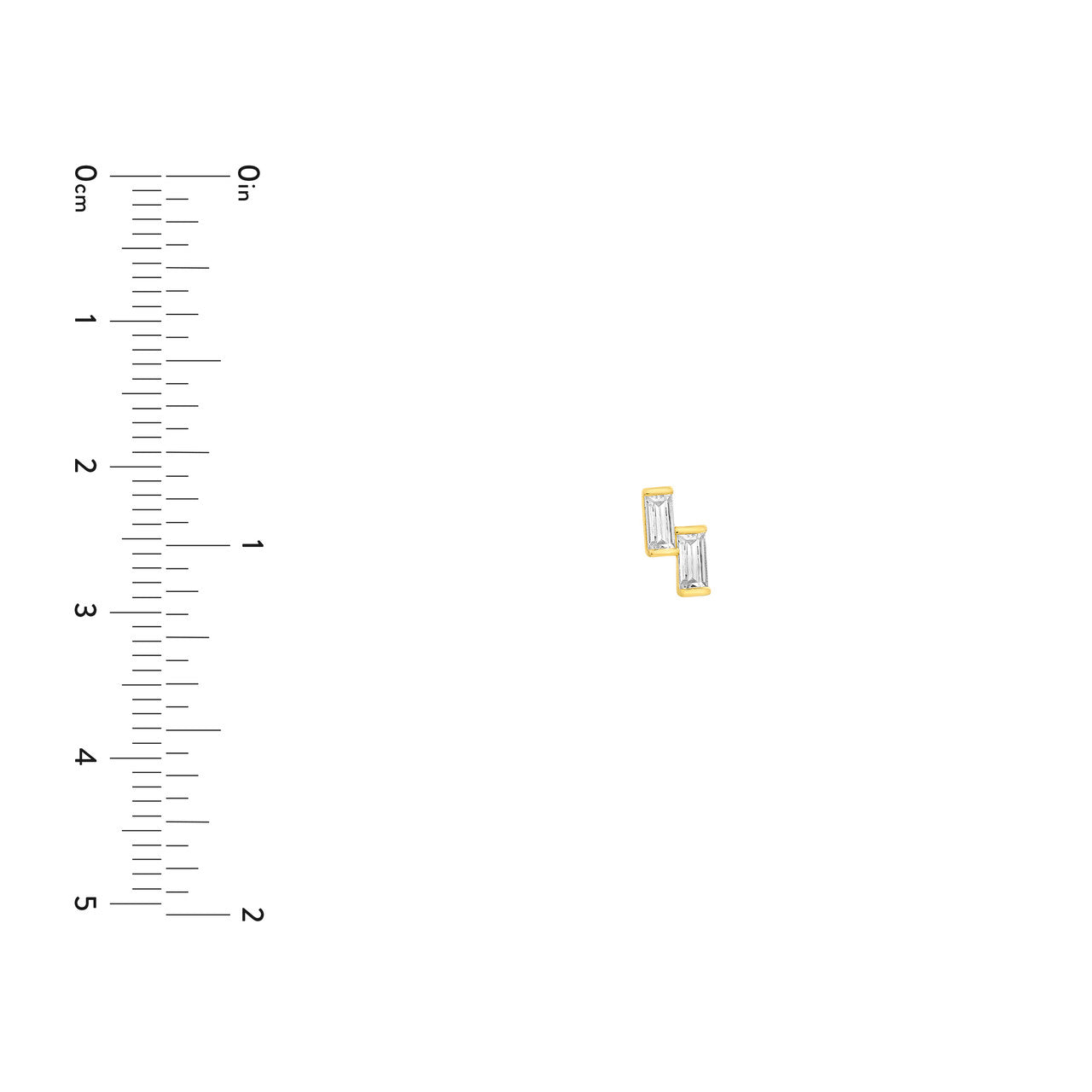 14K Gold Baguette Diamond Stud Earrings Birmingham Jewelry Earrings Birmingham Jewelry 