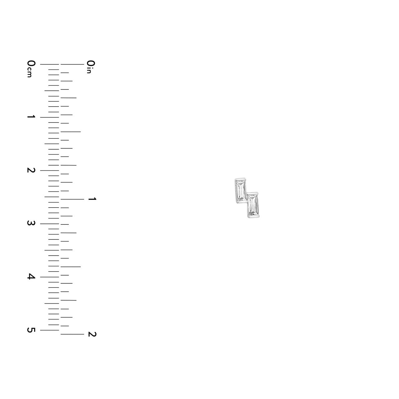 14K Gold Baguette Diamond Stud Earrings Birmingham Jewelry Earrings Birmingham Jewelry 