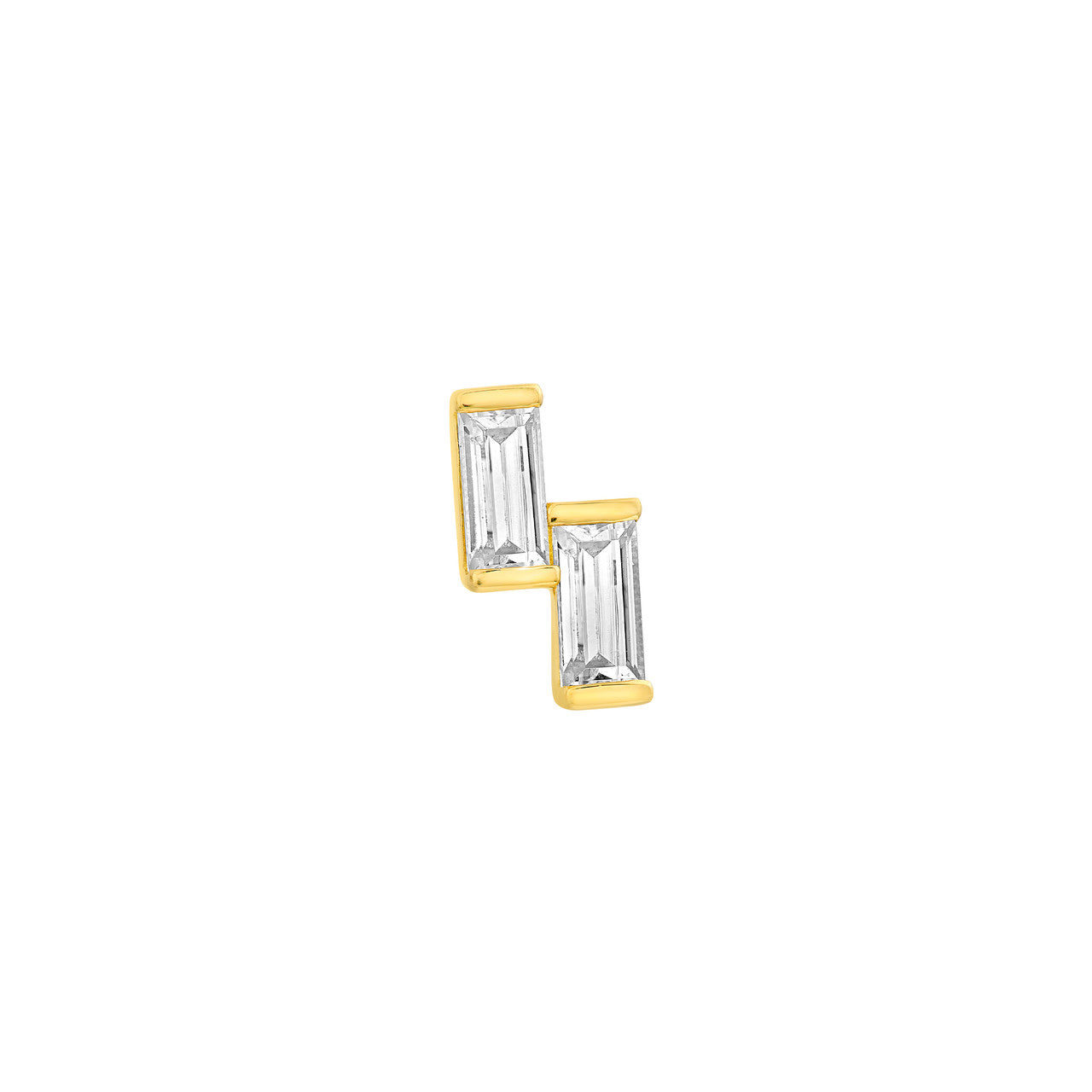 14K Gold Baguette Diamond Stud Earrings Birmingham Jewelry Earrings Birmingham Jewelry 