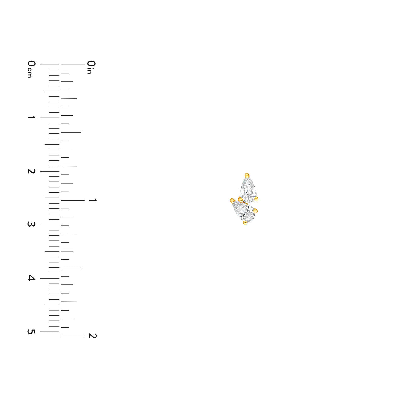 14K Gold Diamond Pear Stud Earrings Birmingham Jewelry Earrings Birmingham Jewelry 