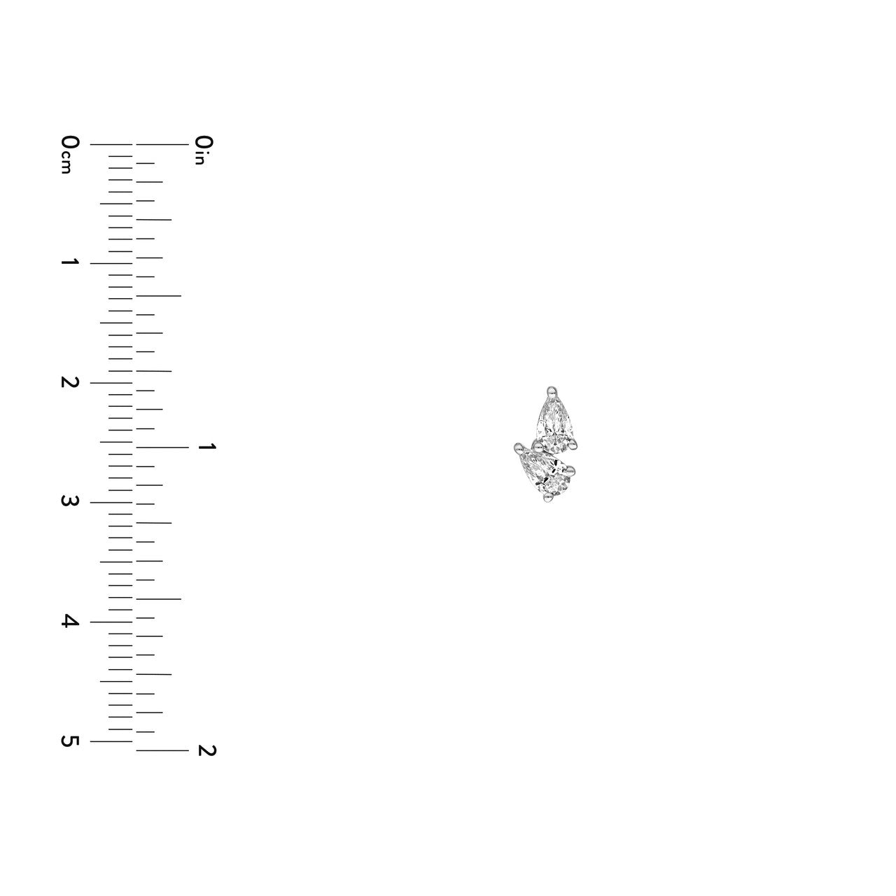 14K Gold Diamond Pear Stud Earrings Birmingham Jewelry Earrings Birmingham Jewelry 