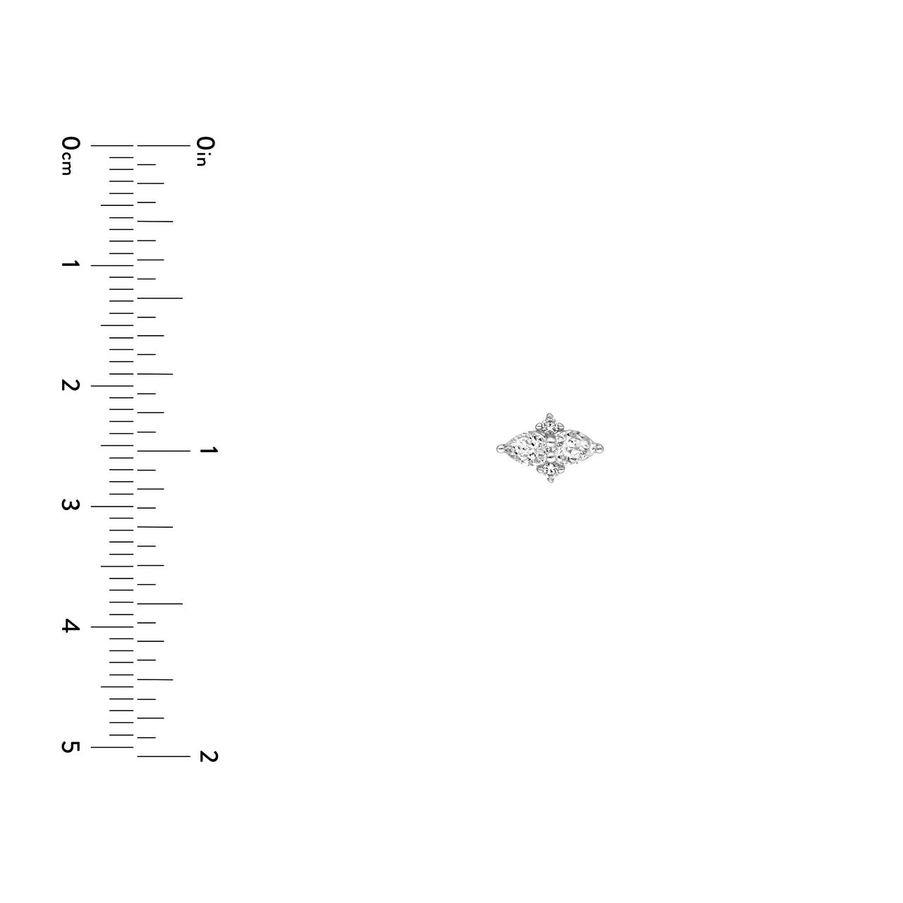 14K Gold Pear & Round Diamond Earrings Birmingham Jewelry Earrings Birmingham Jewelry 