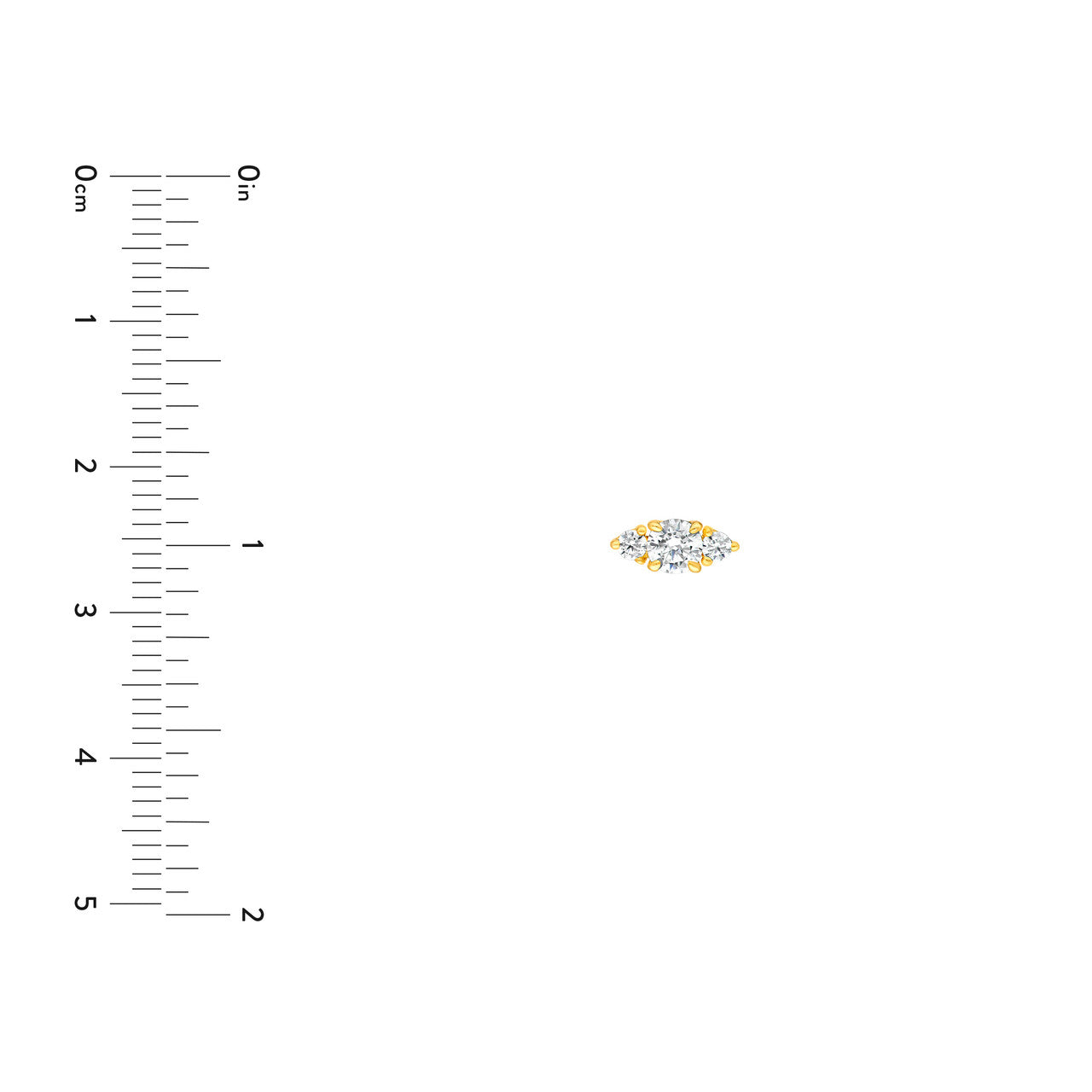 14K Gold Three Stone Round Diamond Earrings Birmingham Jewelry Earrings Birmingham Jewelry 