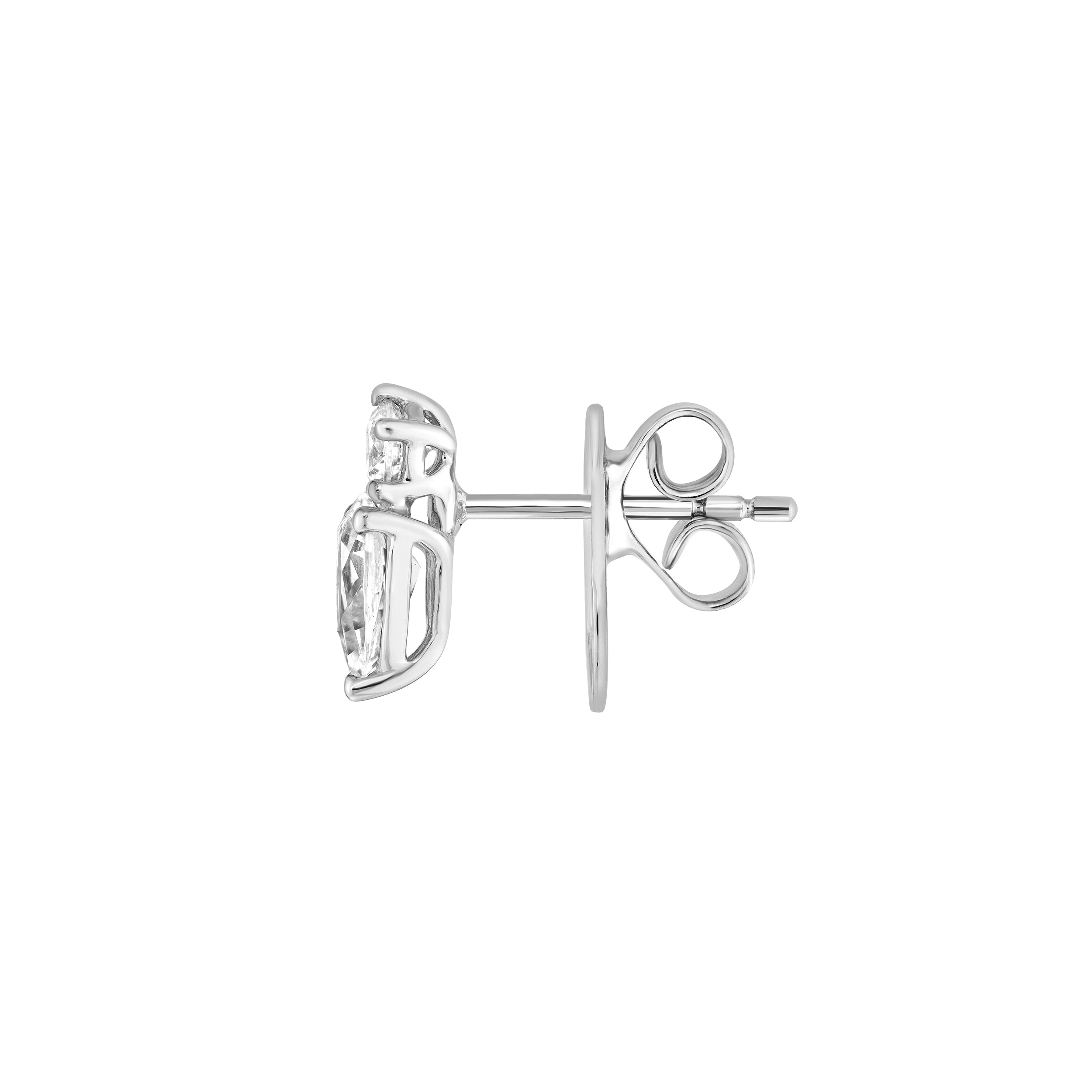 14K Gold 1-1/5tcw Round & Pear Diamond Stud Earrings Birmingham Jewelry Earrings Birmingham Jewelry 