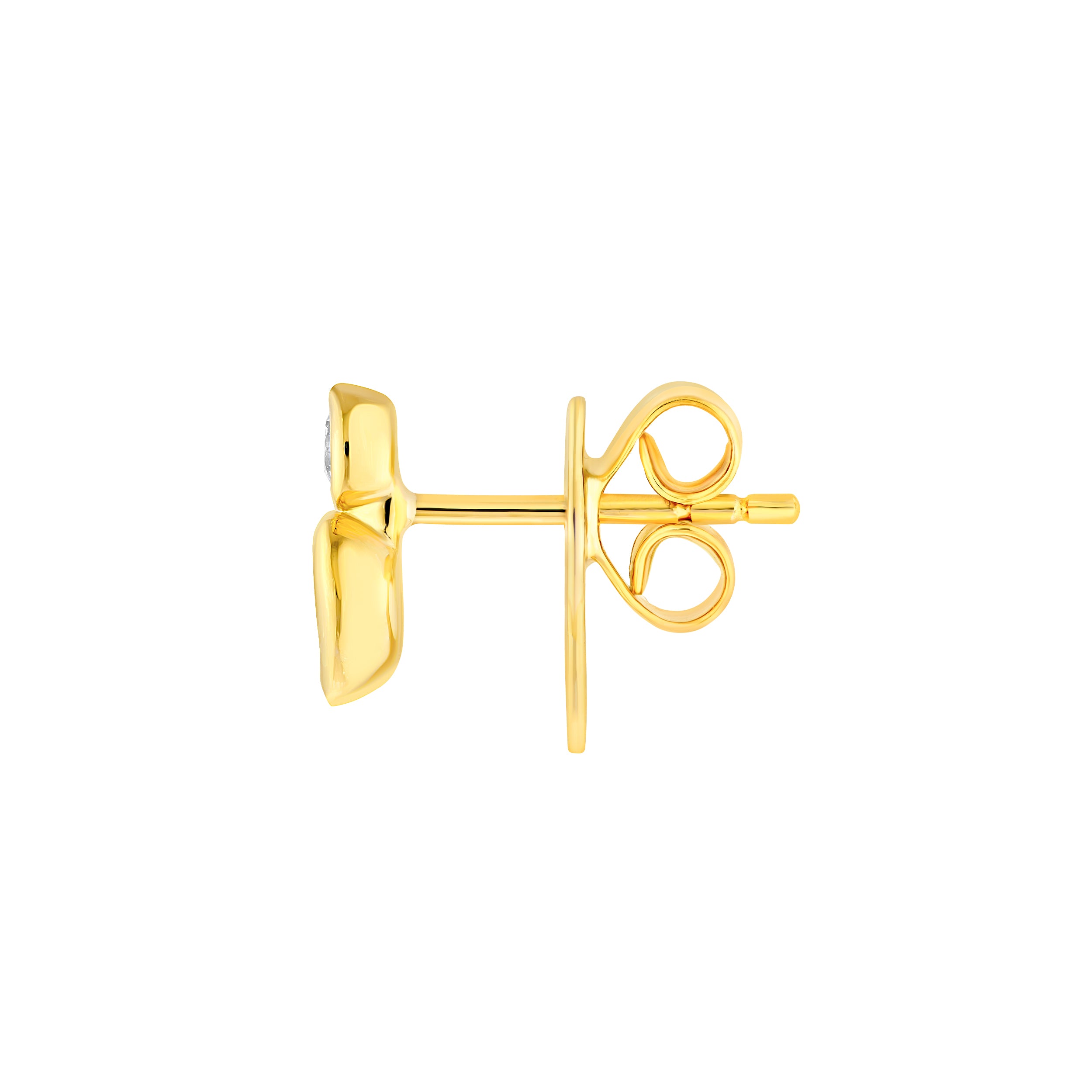 14K Gold 1/4tcw Round & Pear Diamond Bezel Set Earrings Birmingham Jewelry Earrings Birmingham Jewelry 