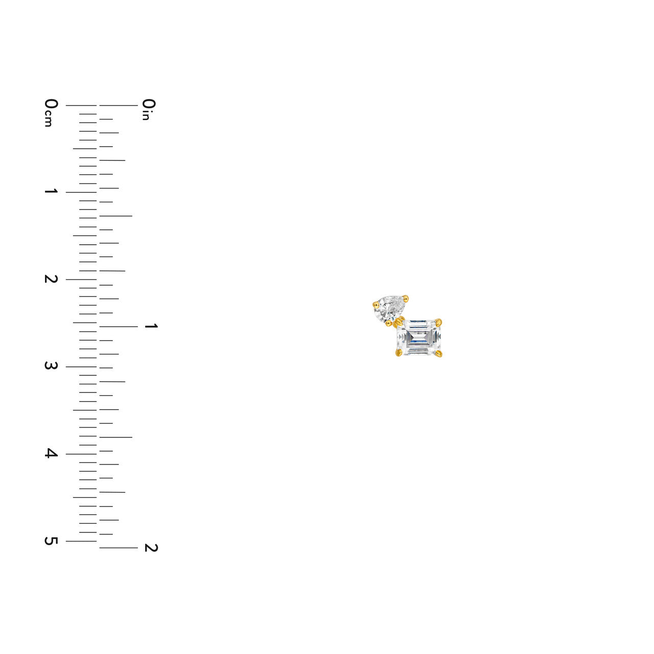 14K Gold Emerald & Pear Diamond Stud Earrings Birmingham Jewelry Earrings Birmingham Jewelry 