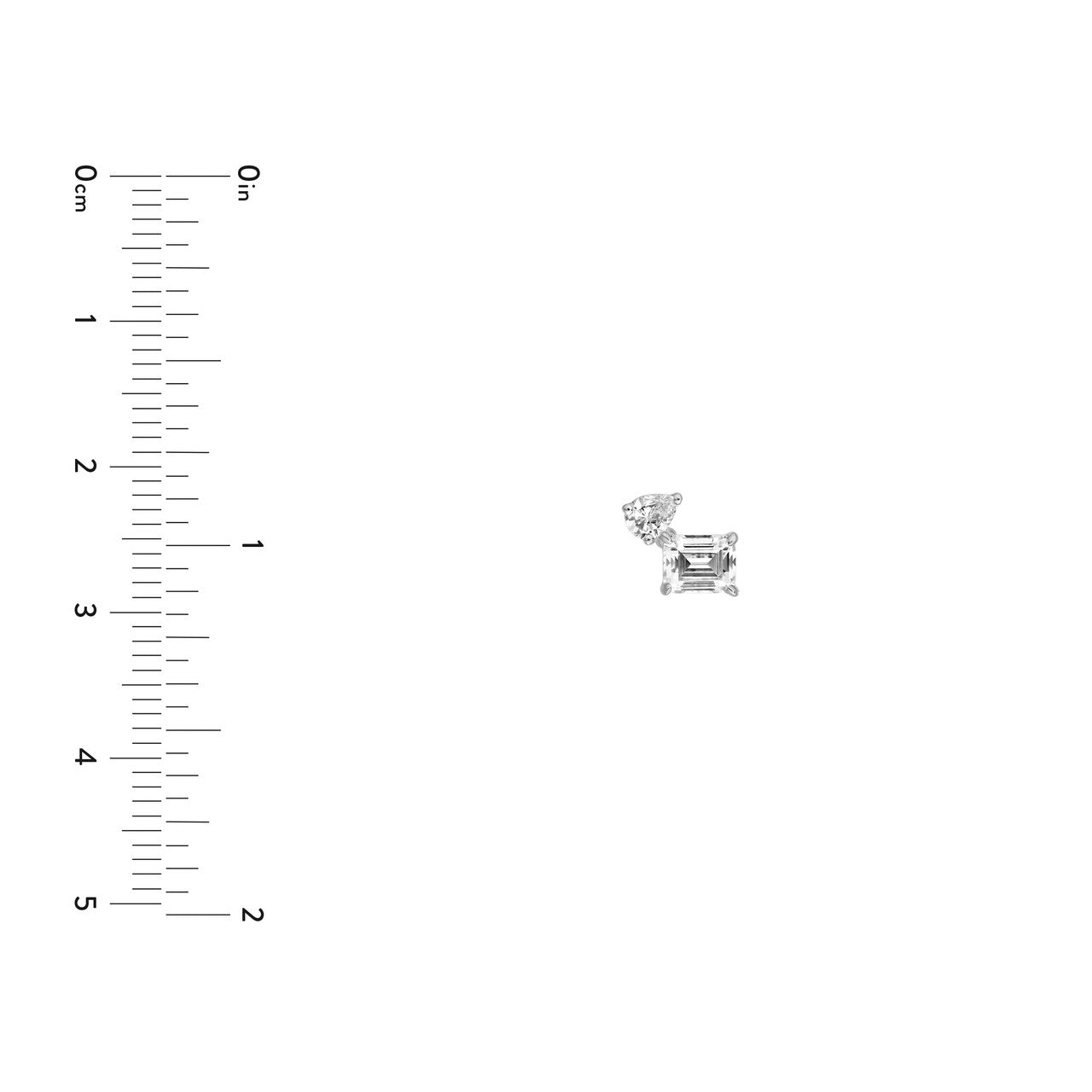 14K Gold Emerald & Pear Diamond Stud Earrings Birmingham Jewelry Earrings Birmingham Jewelry 