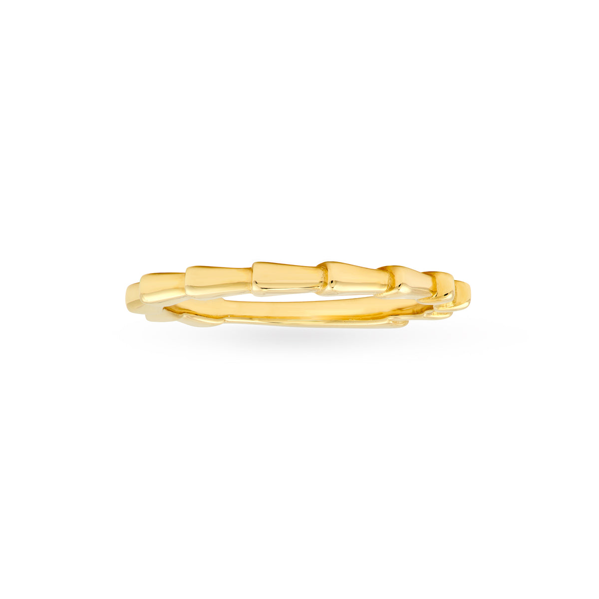 14K Yellow Gold Stacked Bamboo Band Birmingham Jewelry Band Birmingham Jewelry 