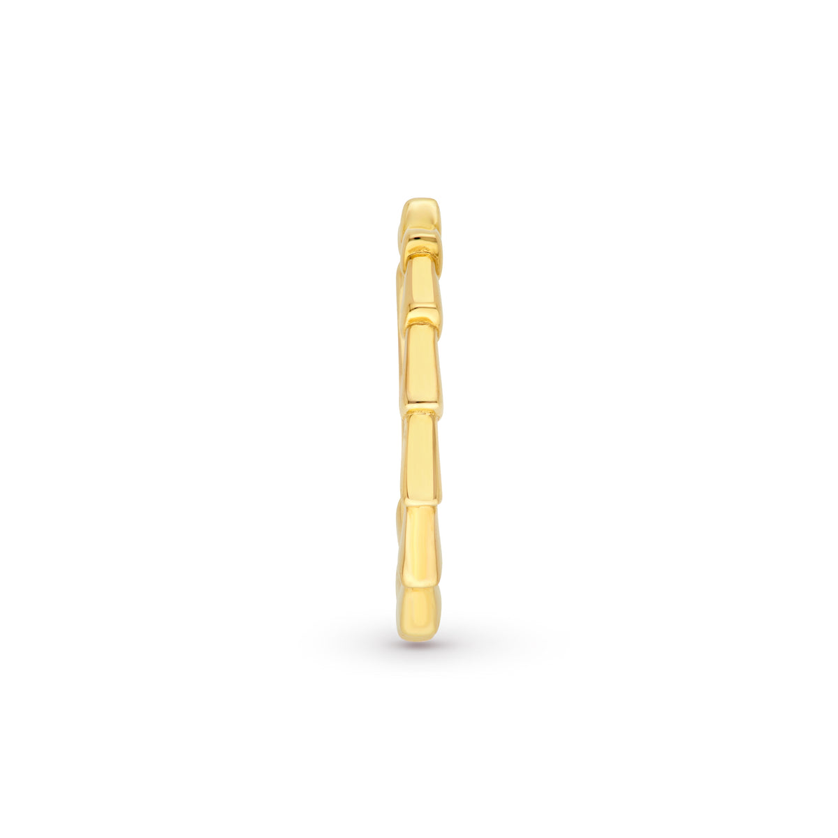 14K Yellow Gold Stacked Bamboo Band Birmingham Jewelry Band Birmingham Jewelry 