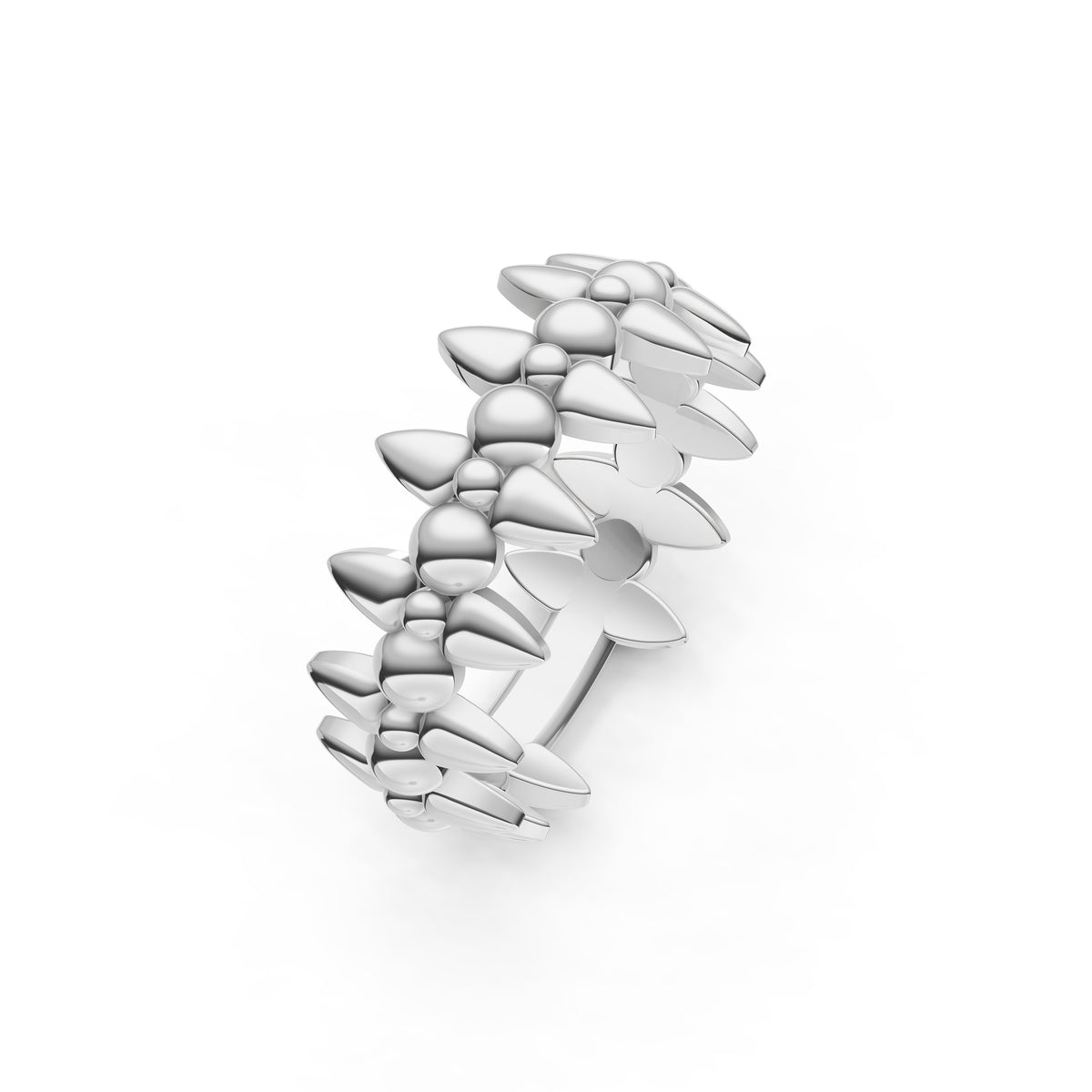 14K Gold Bead and Bar Band