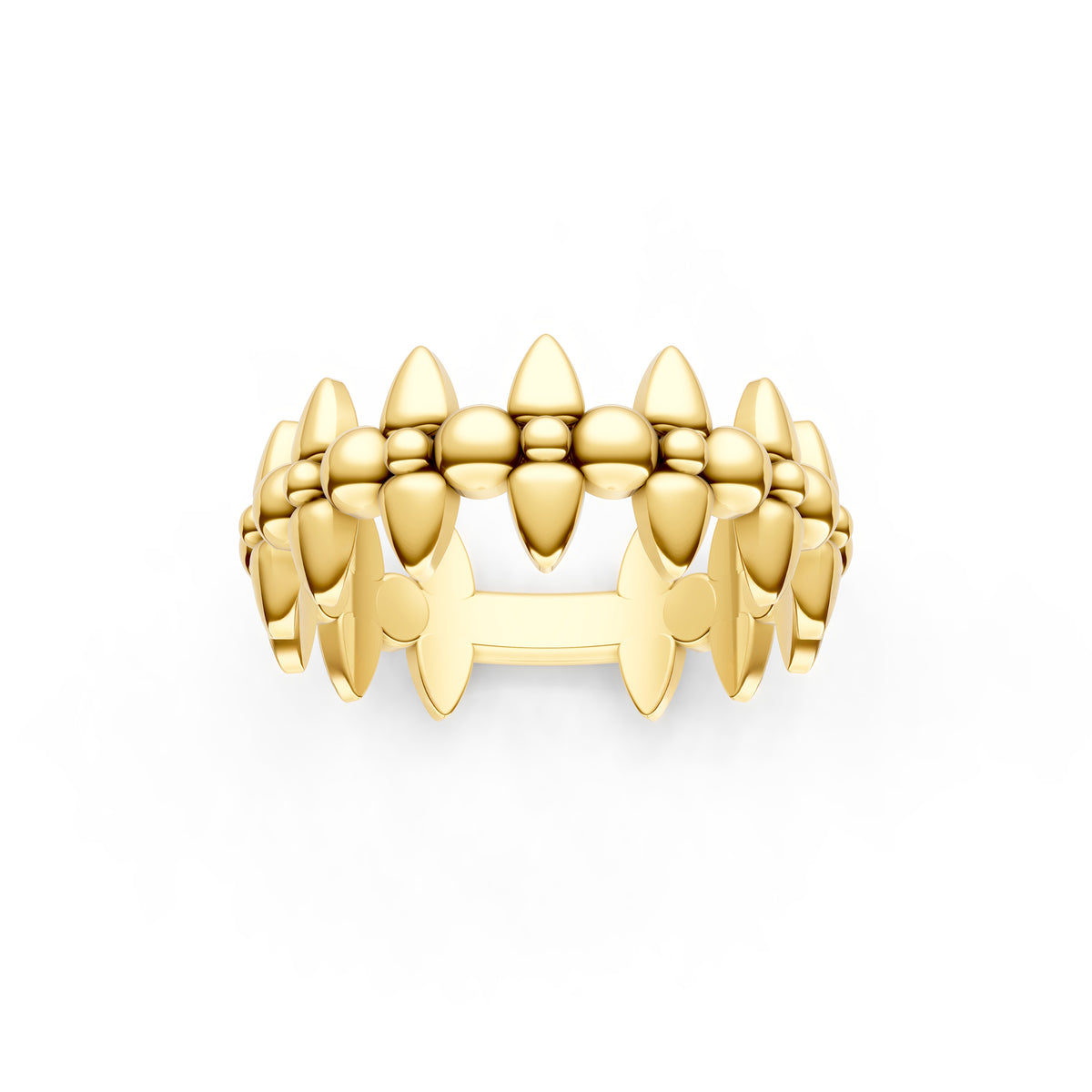 14K Gold Bead and Bar Band