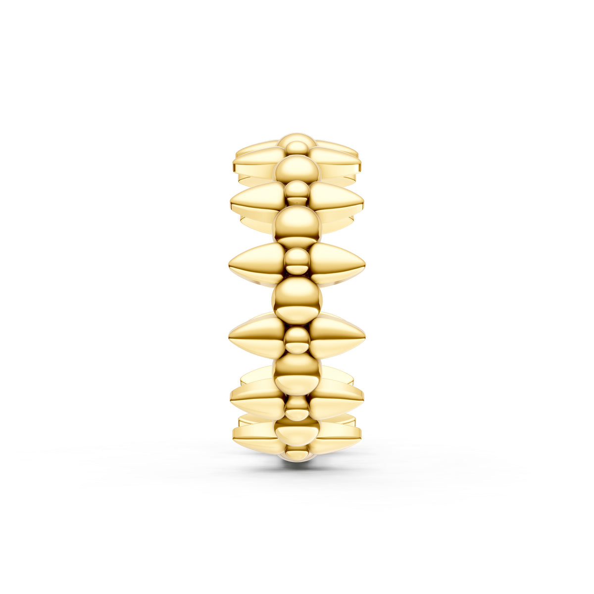 14K Gold Bead and Bar Band