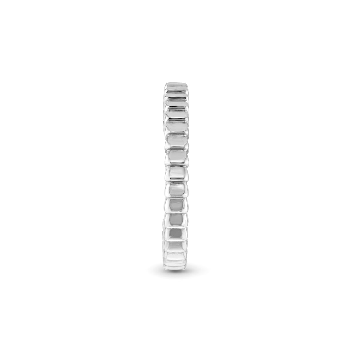14K Gold Ridged Rectangular Band
