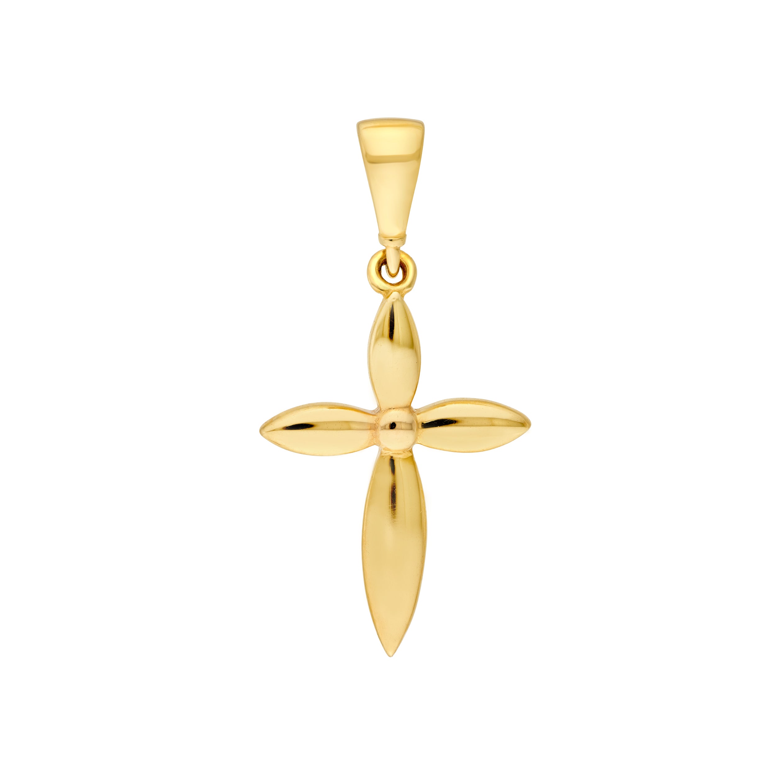 14K Yellow Gold Polished Cross Pendant Birmingham Jewelry Pendant Birmingham Jewelry 