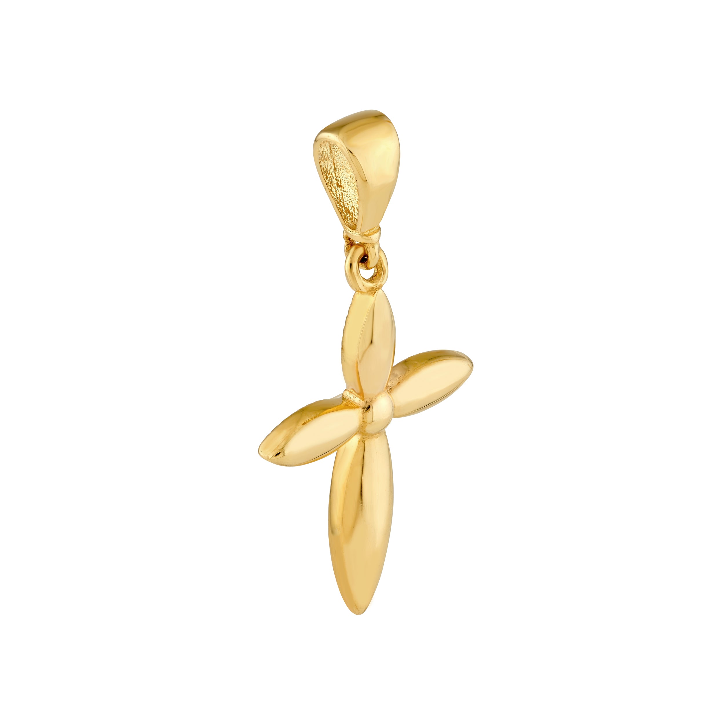 14K Yellow Gold Polished Cross Pendant Birmingham Jewelry Pendant Birmingham Jewelry 