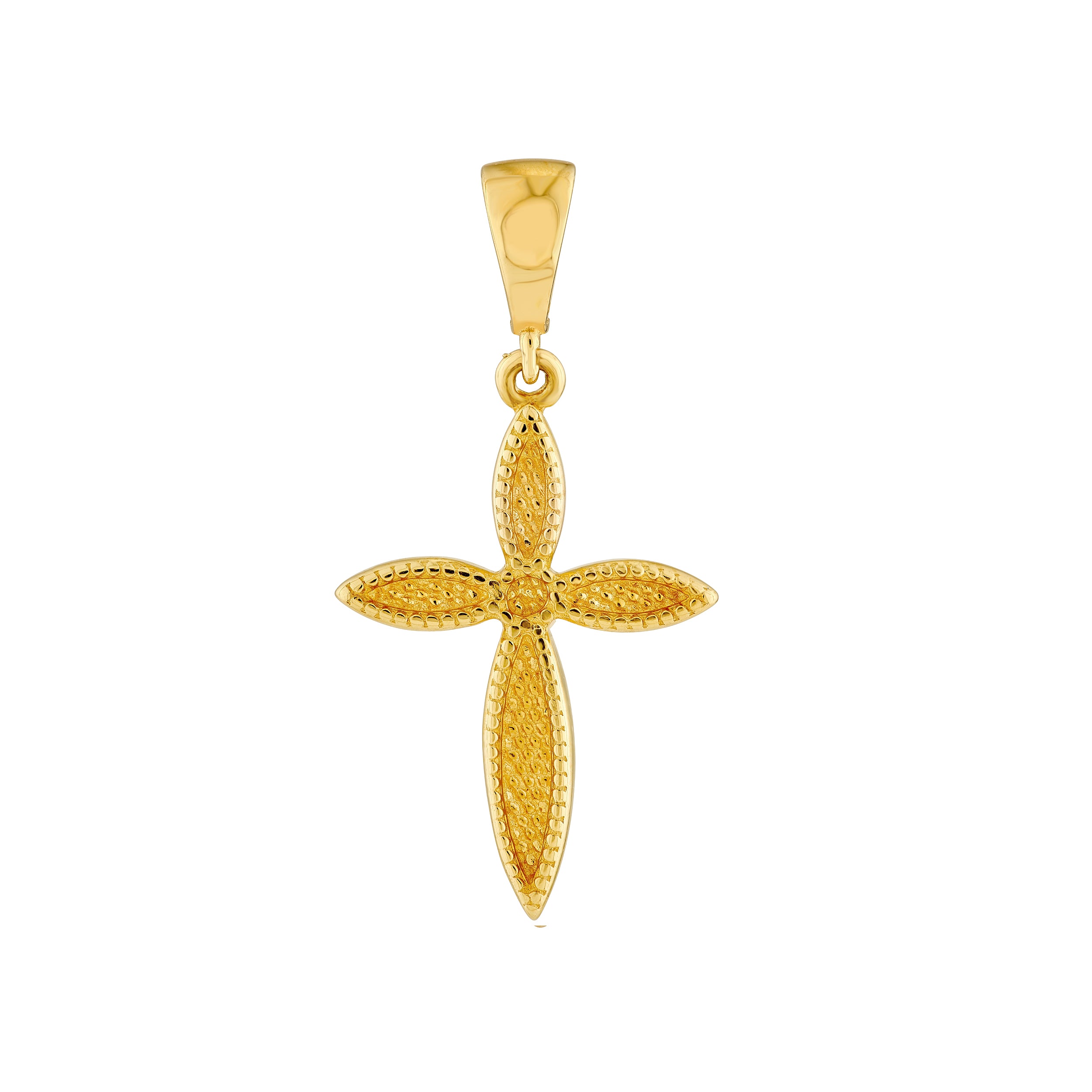 14K Yellow Gold Polished Cross Pendant Birmingham Jewelry Pendant Birmingham Jewelry 