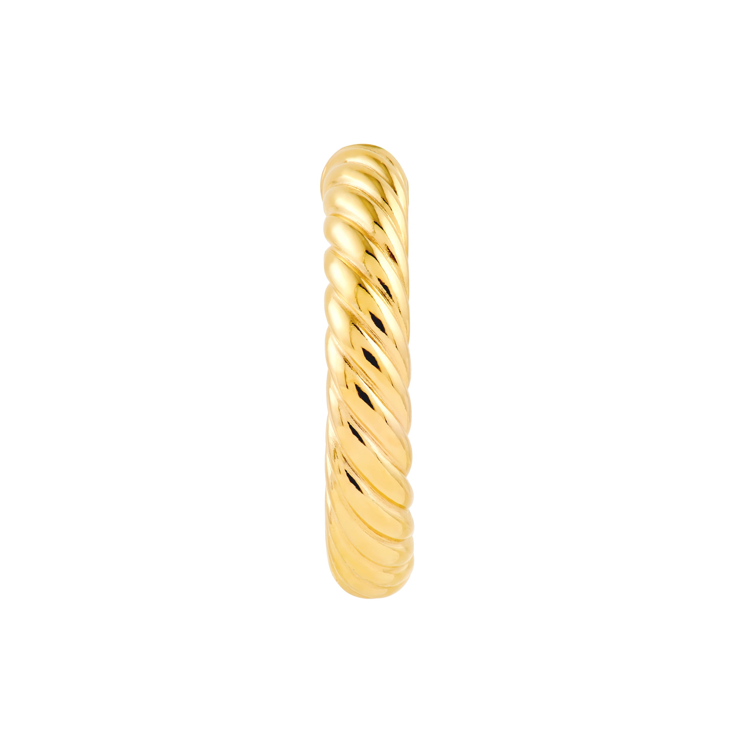 14K Yellow Gold Twisted Open Round Hoop Earrings Birmingham Jewelry Earrings Birmingham Jewelry 