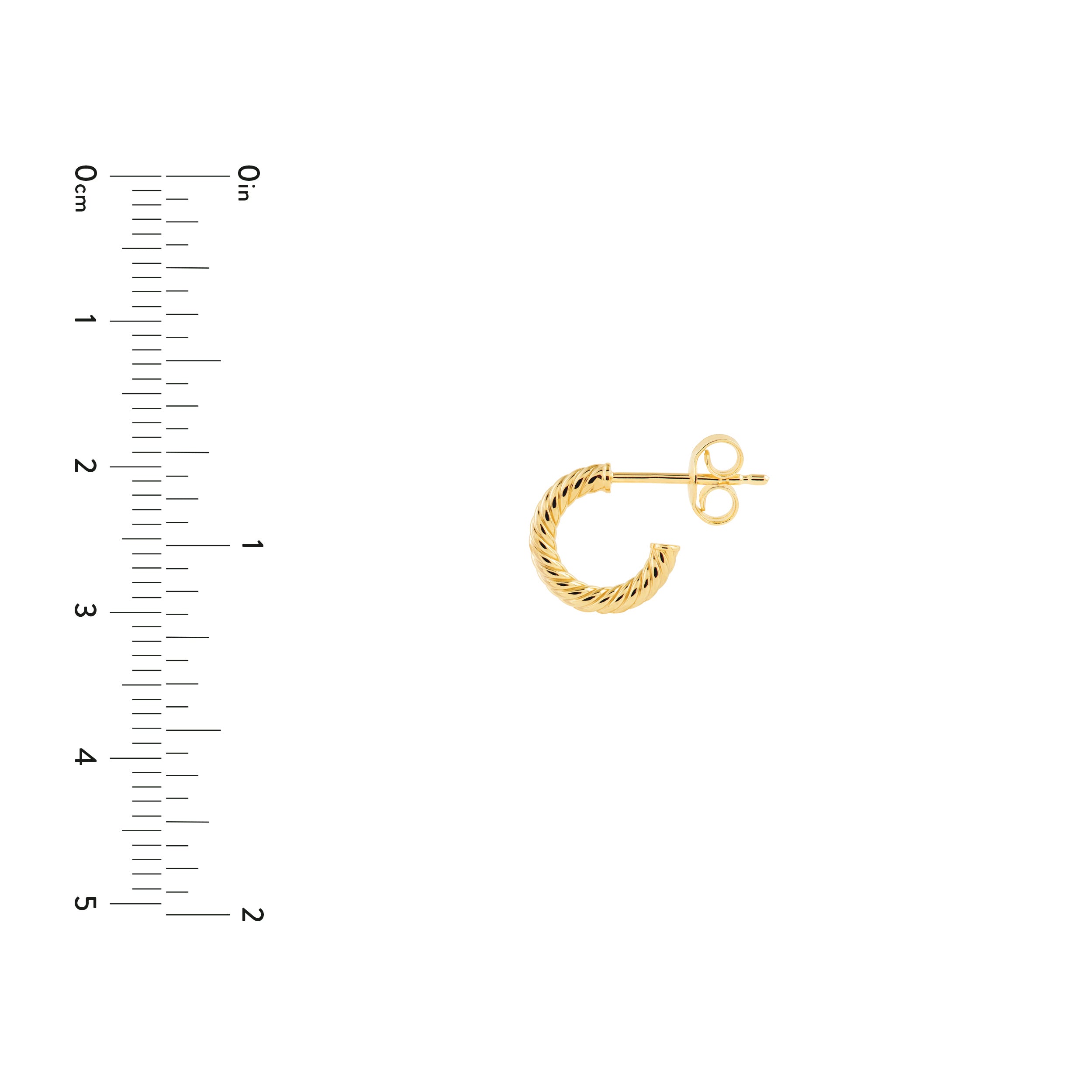 14K Yellow Gold Twisted Open Round Hoop Earrings Birmingham Jewelry Earrings Birmingham Jewelry 