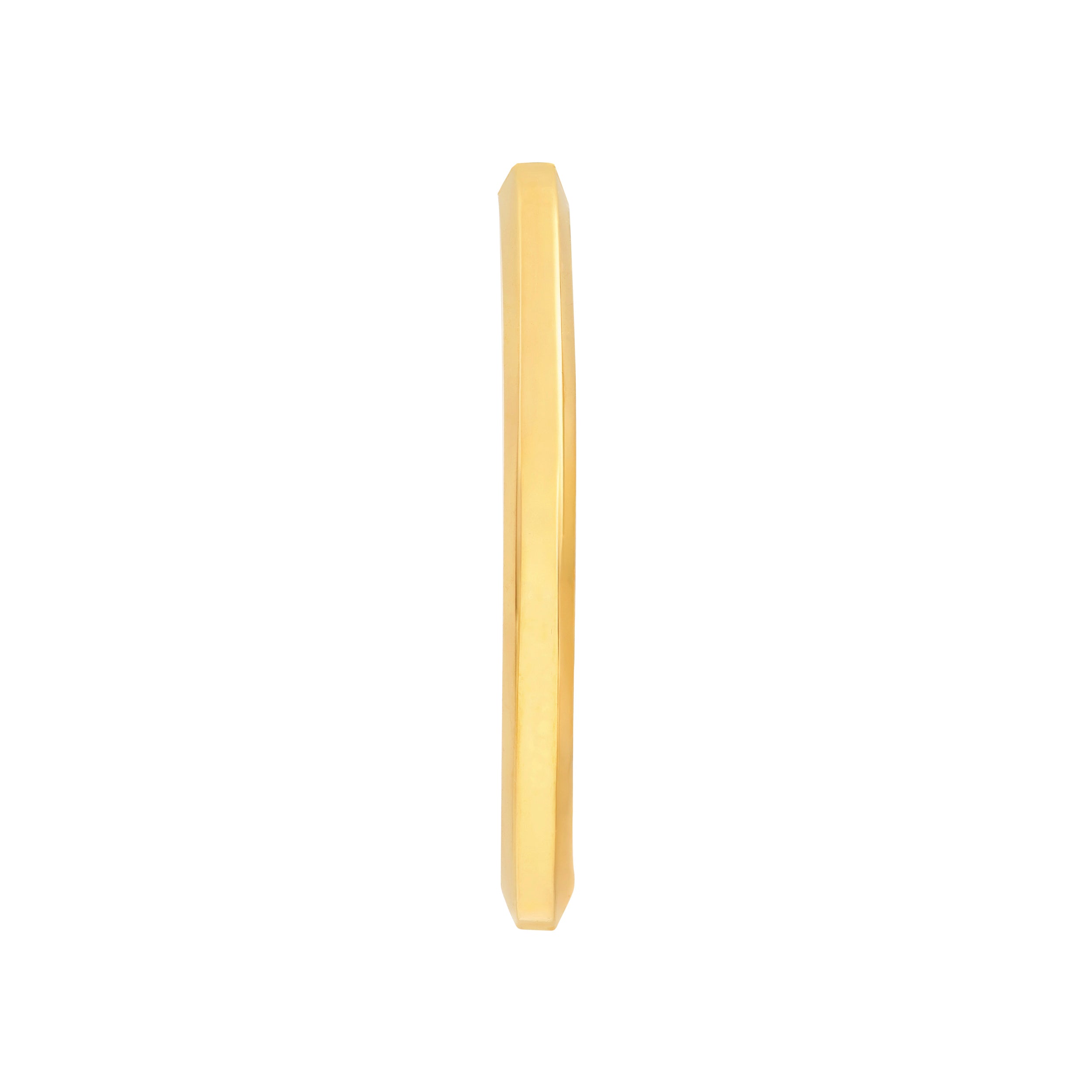 14K Yellow Gold 25.00mm Trapazoid Flex Round Hoop Earrings Birmingham Jewelry Earrings Birmingham Jewelry 
