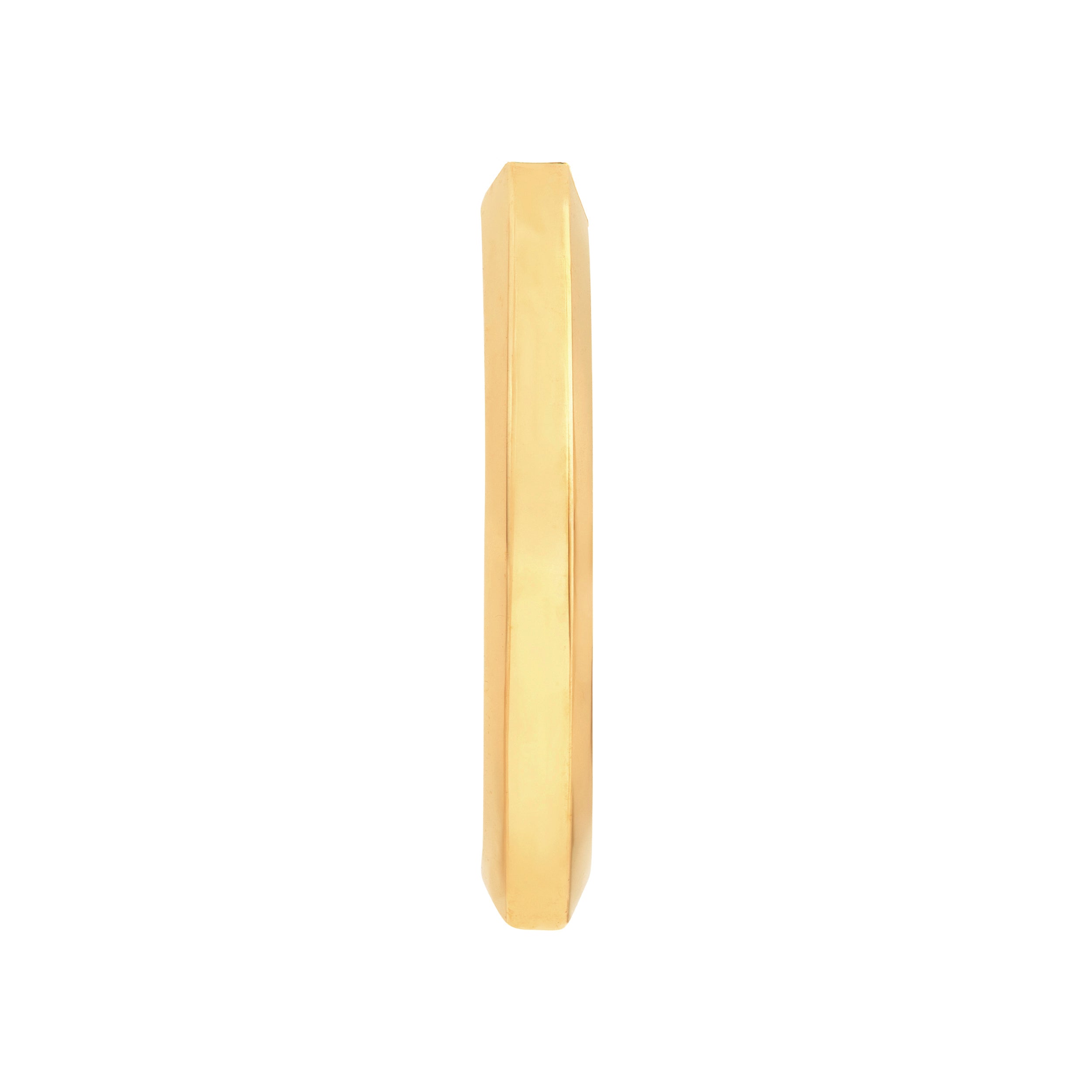 14K Yellow Gold 15.00mm Trapazoid Flex Round Hoop Earrings Birmingham Jewelry Earrings Birmingham Jewelry 