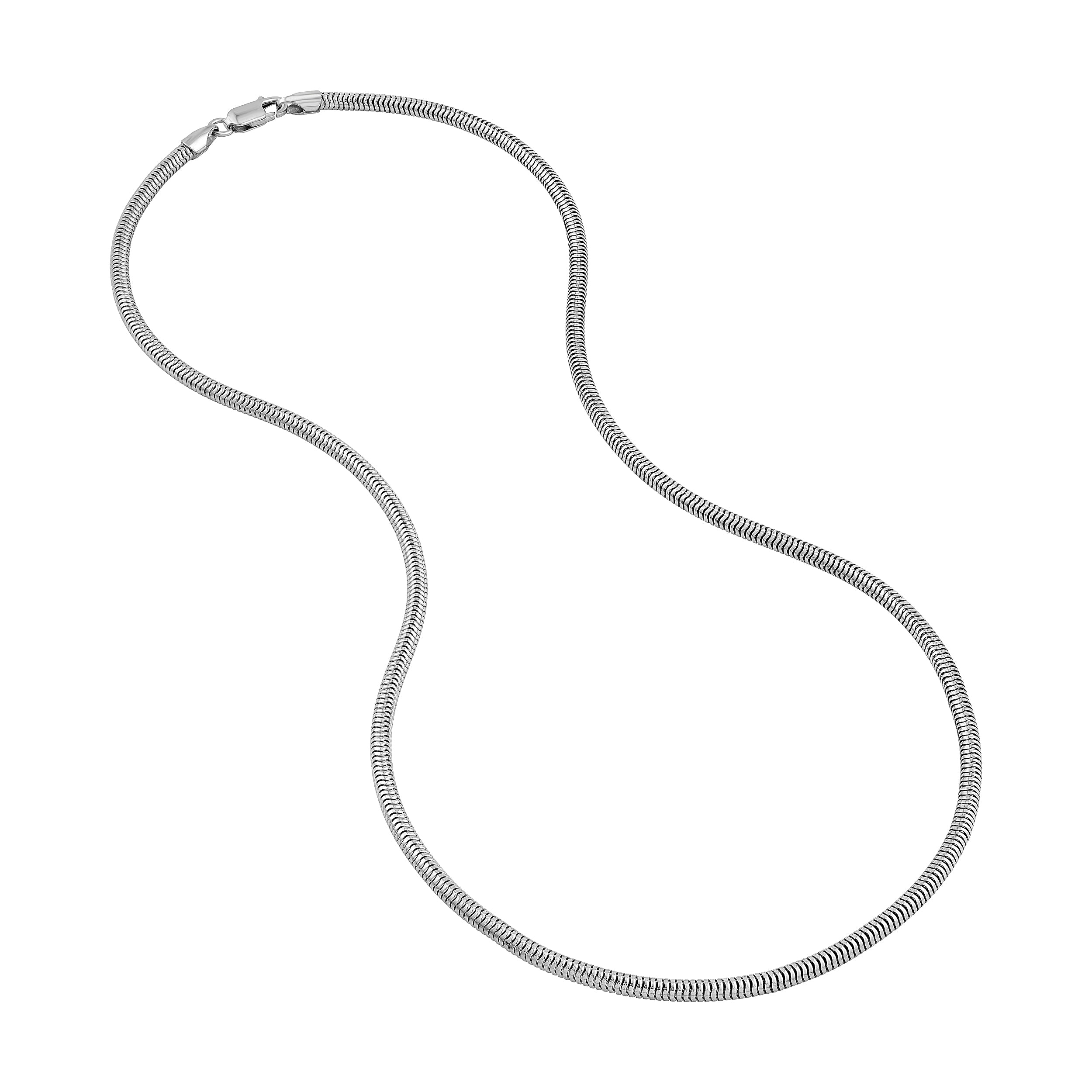 Sterling Silver 3.00mm Round Snake Chain
