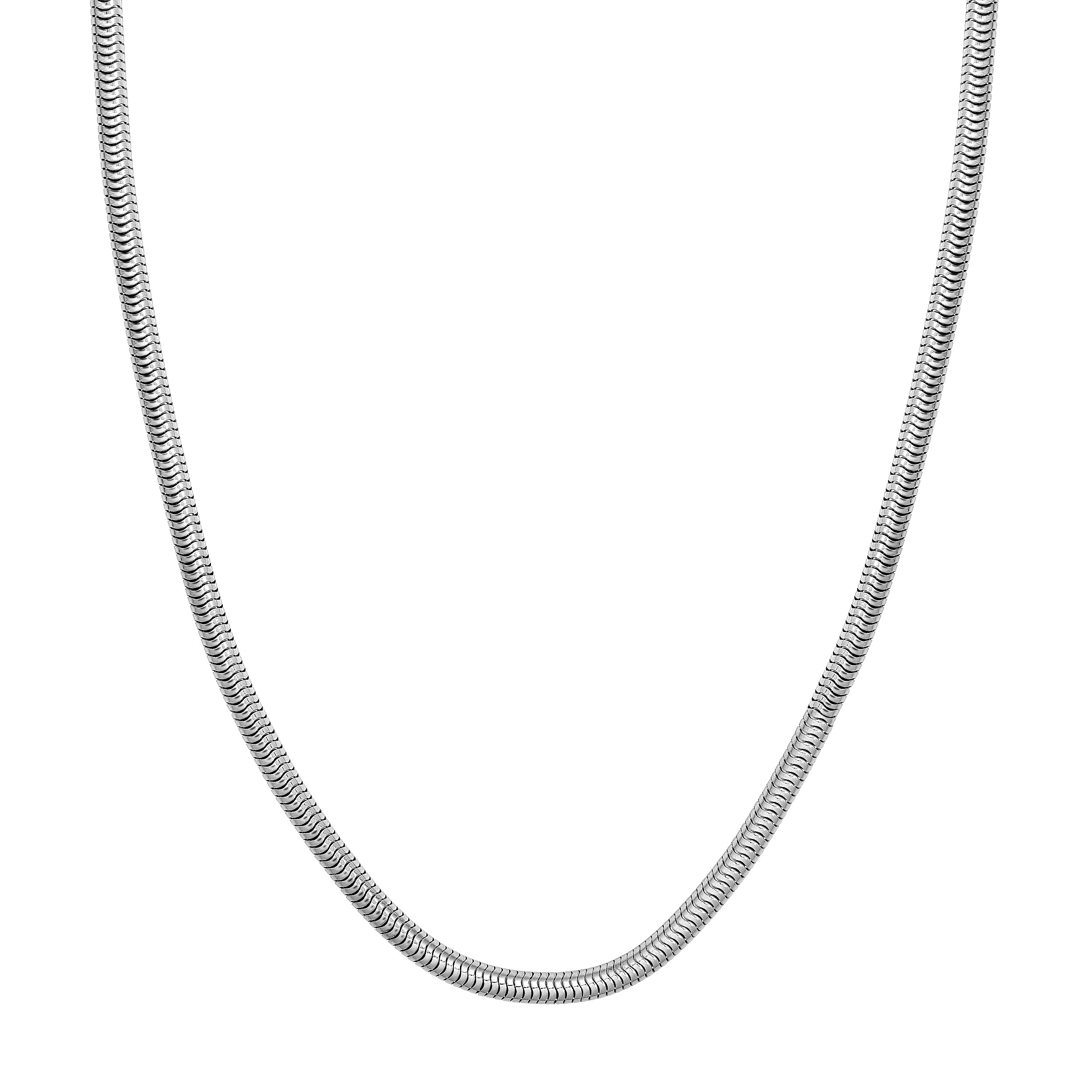Sterling Silver 4.00mm Round Snake Chain