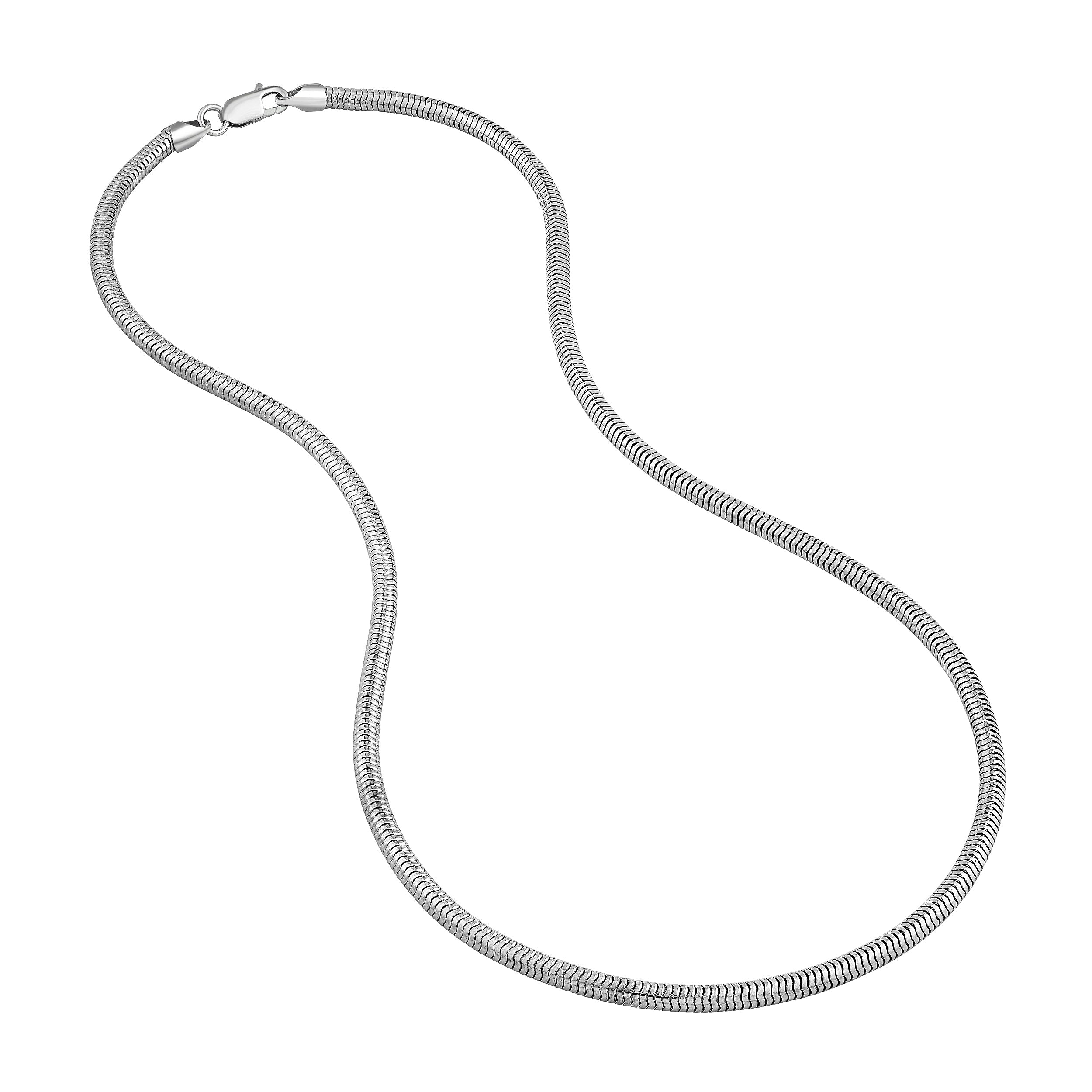 Sterling Silver 4.00mm Round Snake Chain
