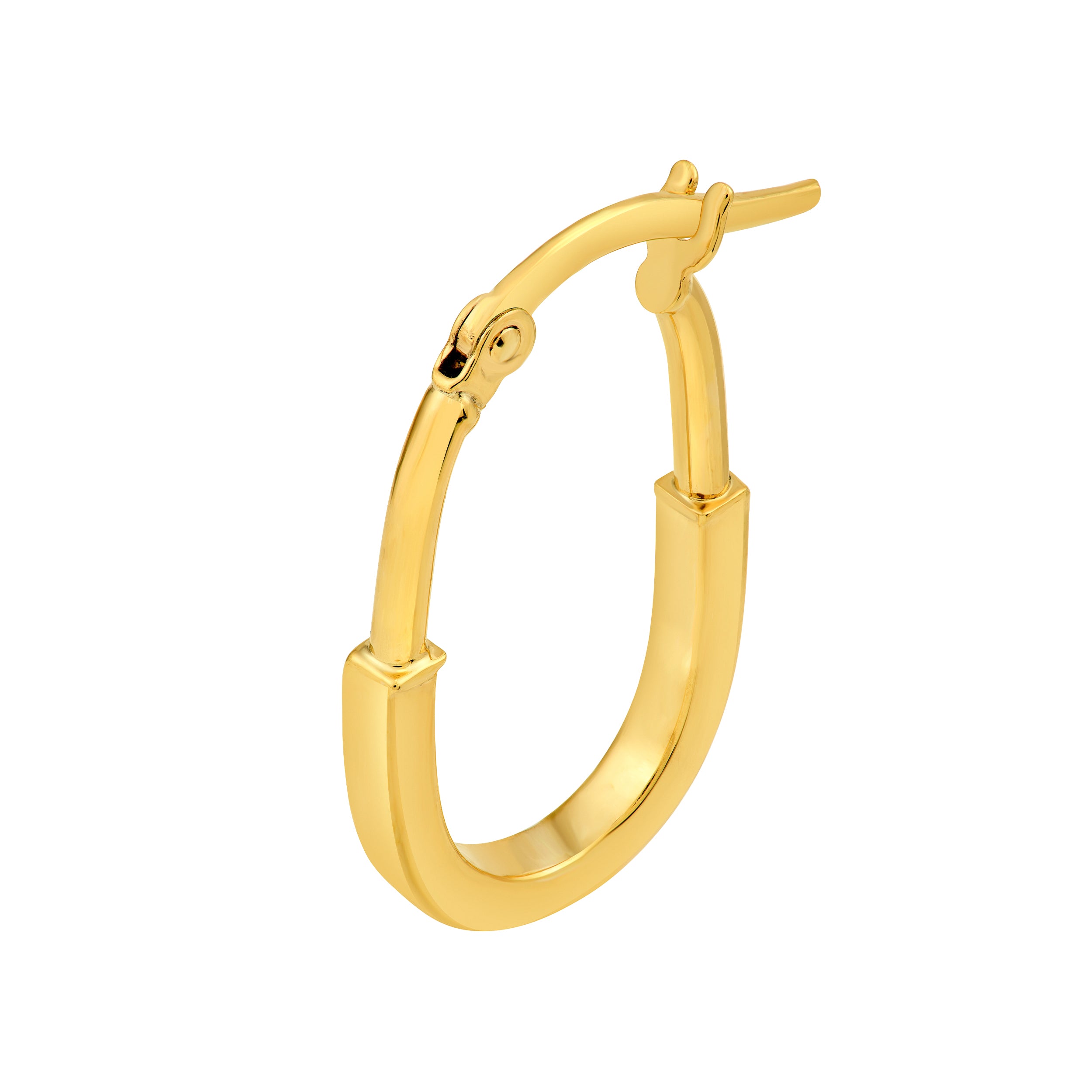 14K Yellow Gold Large Layered Oval Hoop Earrings Birmingham Jewelry Earrings Birmingham Jewelry 