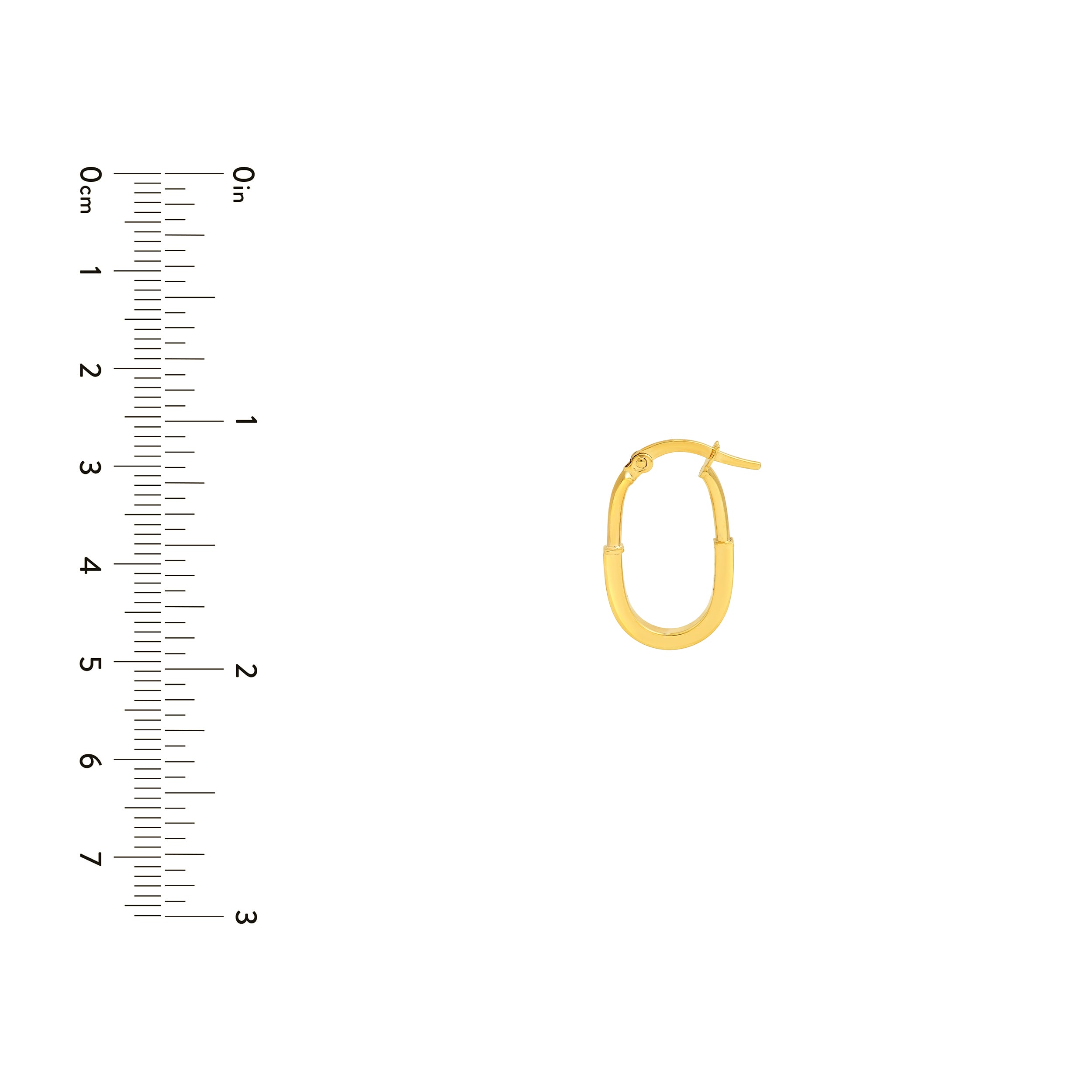 14K Yellow Gold Large Layered Oval Hoop Earrings Birmingham Jewelry Earrings Birmingham Jewelry 