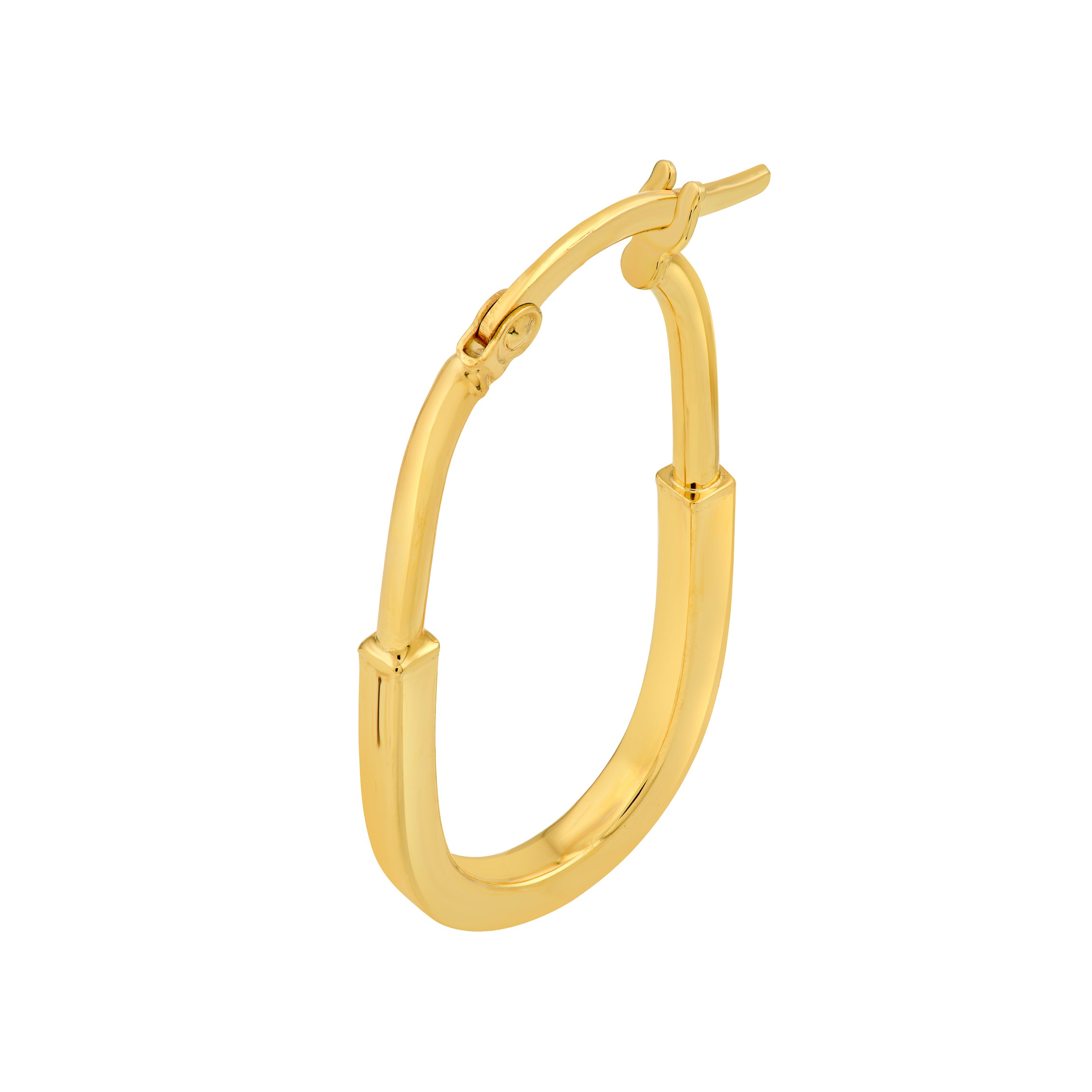 14K Yellow Gold Layered Oval Hoop Earrings Birmingham Jewelry Earrings Birmingham Jewelry 