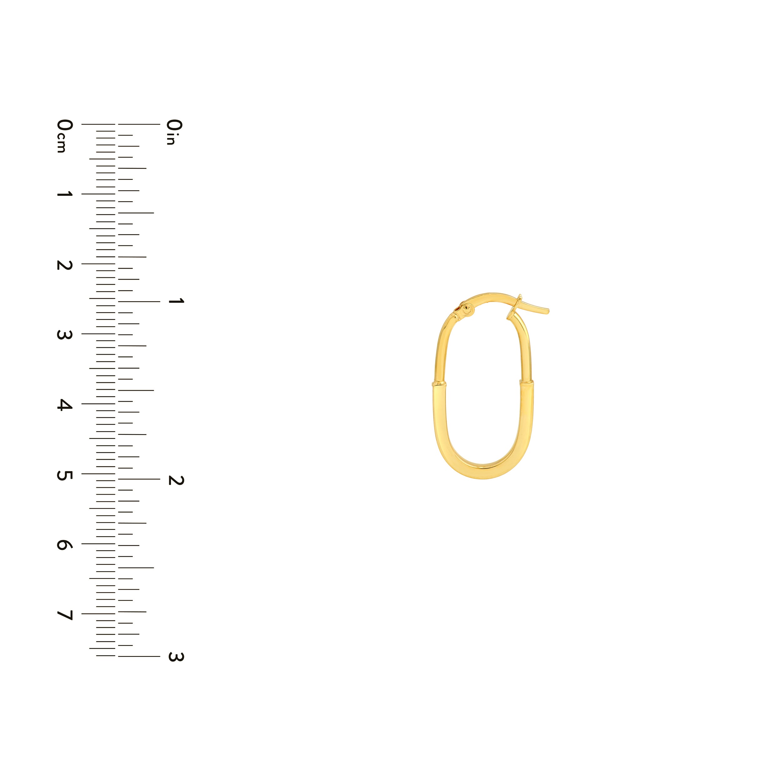 14K Yellow Gold Layered Oval Hoop Earrings Birmingham Jewelry Earrings Birmingham Jewelry 