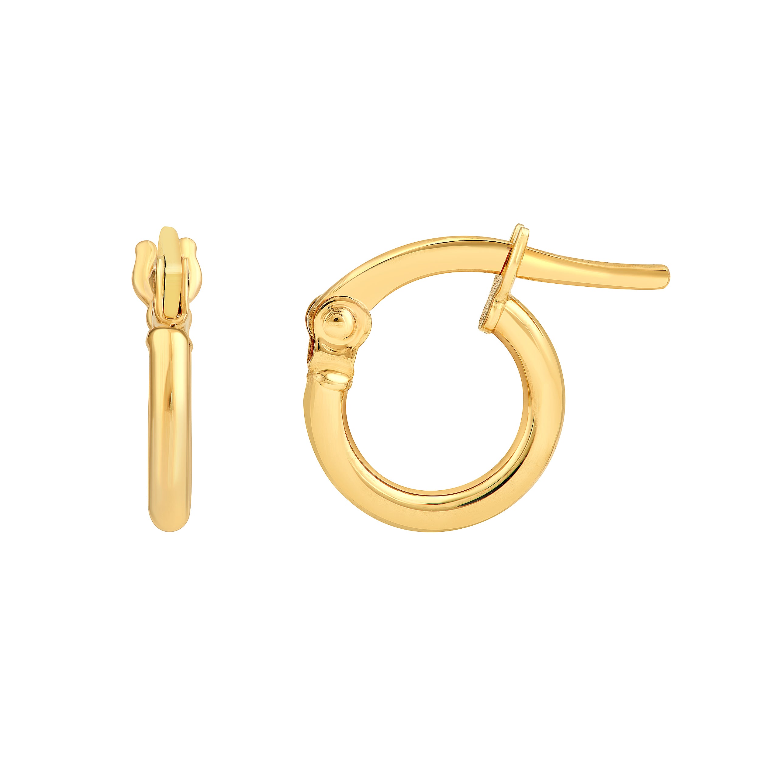 14K Gold High Polished 6.00mm Round Hoop Earrings Birmingham Jewelry Earrings Birmingham Jewelry 