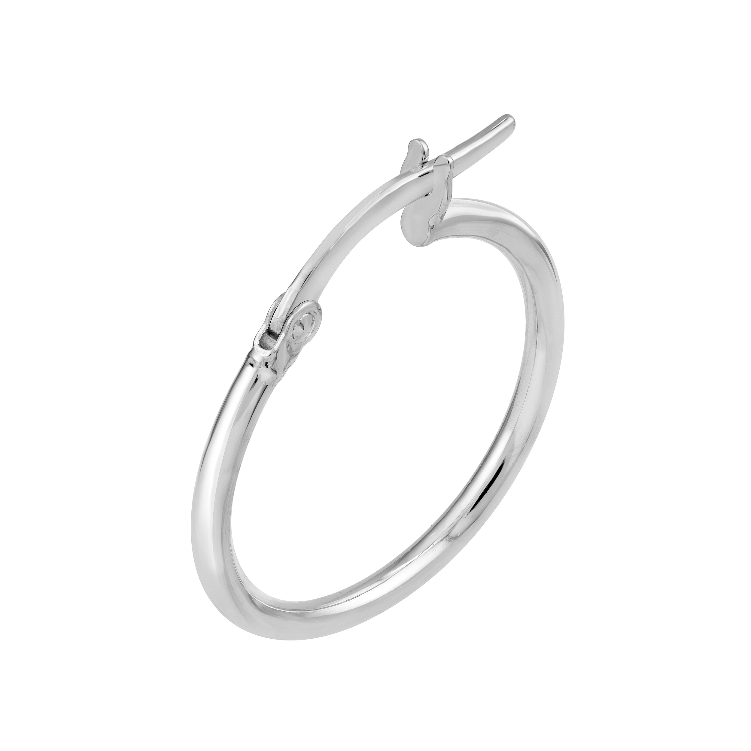 14K Gold 15.00mm Round Hoop Earrings Birmingham Jewelry Earrings Birmingham Jewelry 