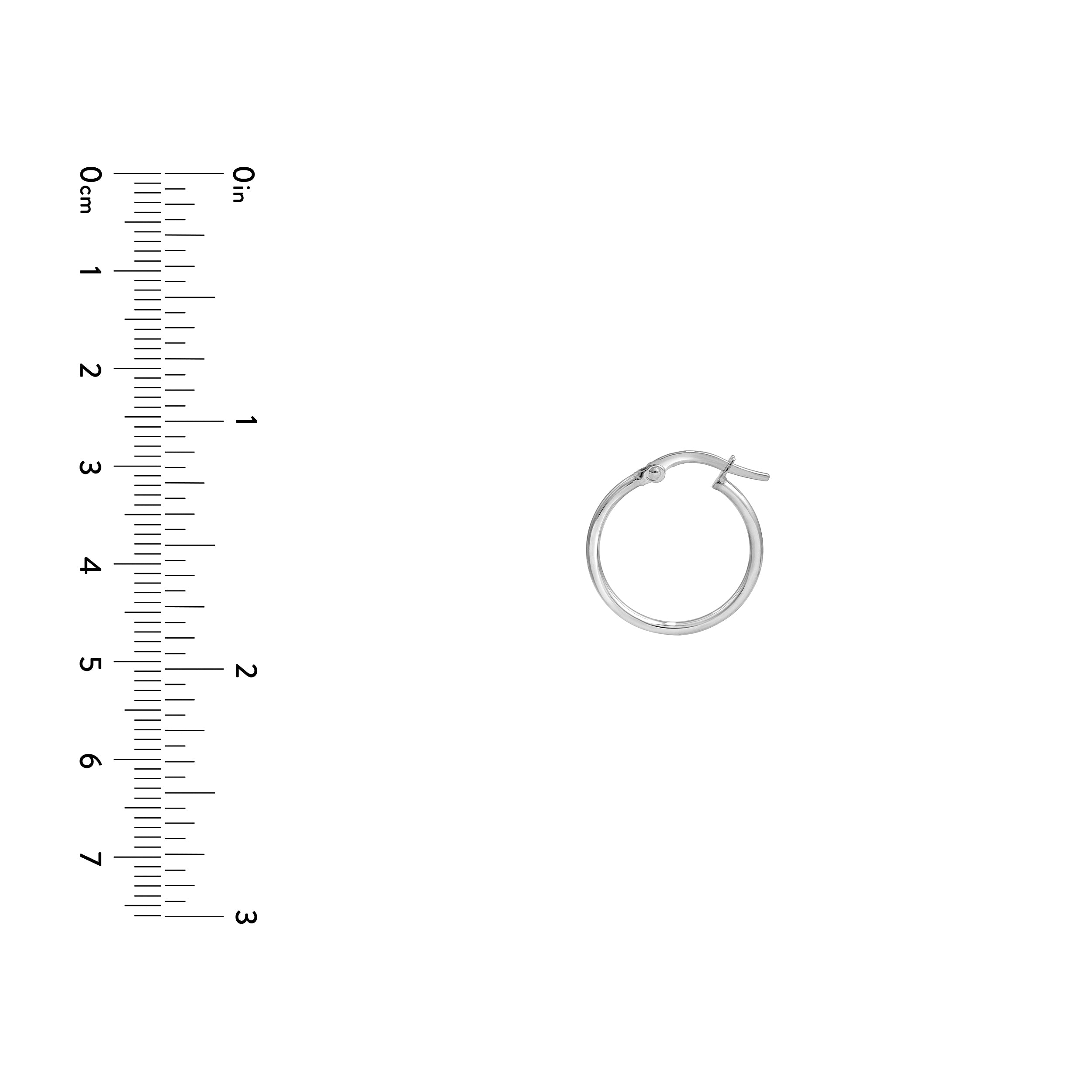 14K Gold 15.00mm Round Hoop Earrings Birmingham Jewelry Earrings Birmingham Jewelry 